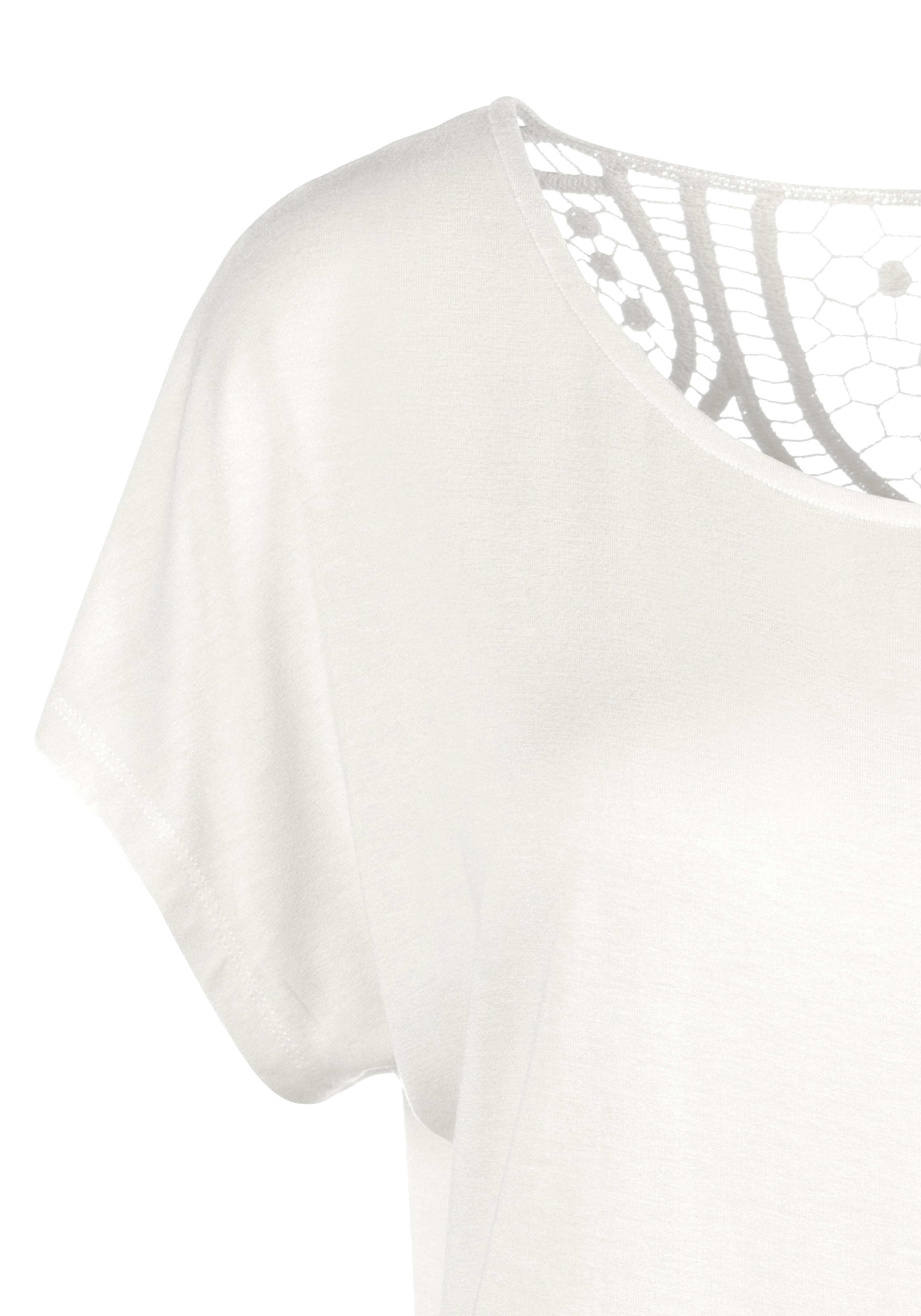 Vivance T-Shirt, mit weicher Häkelspitze am Rücken