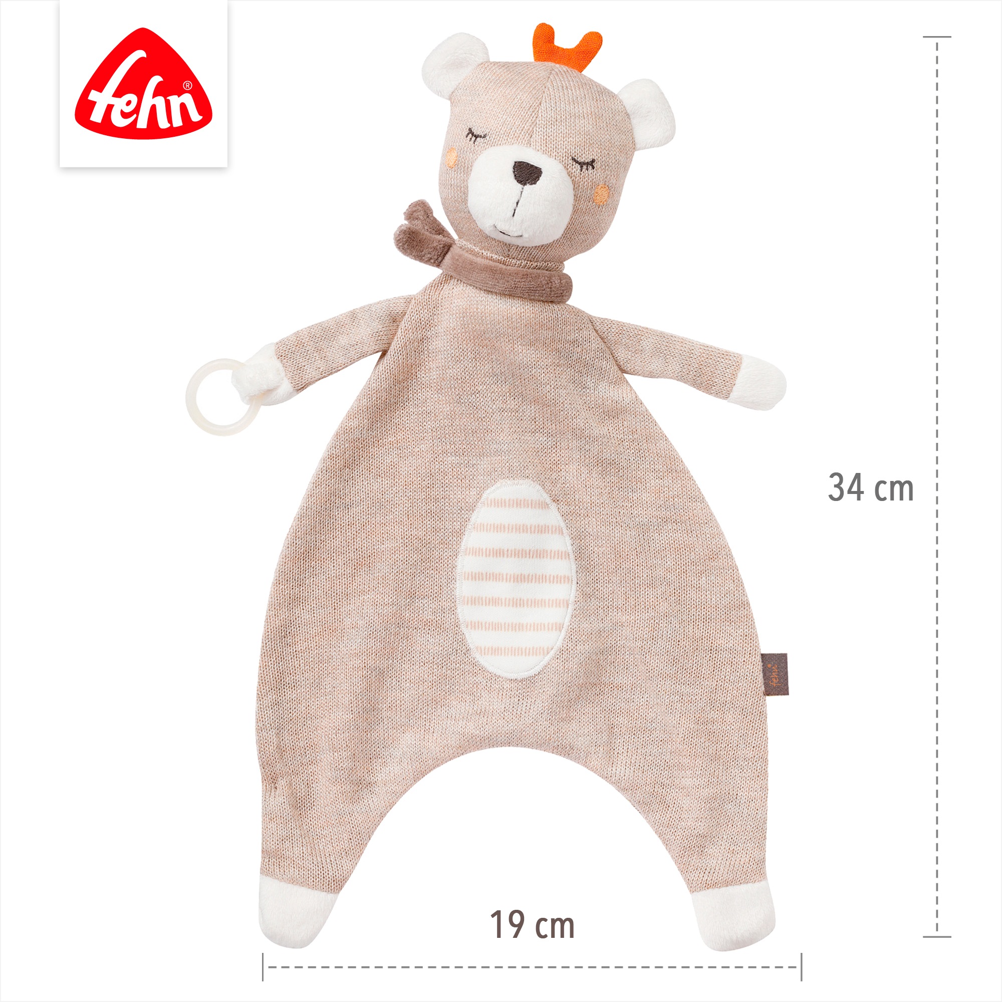 Fehn Kuscheltuch »Schmusetuch Teddy« mit Schnuller-Befestigung