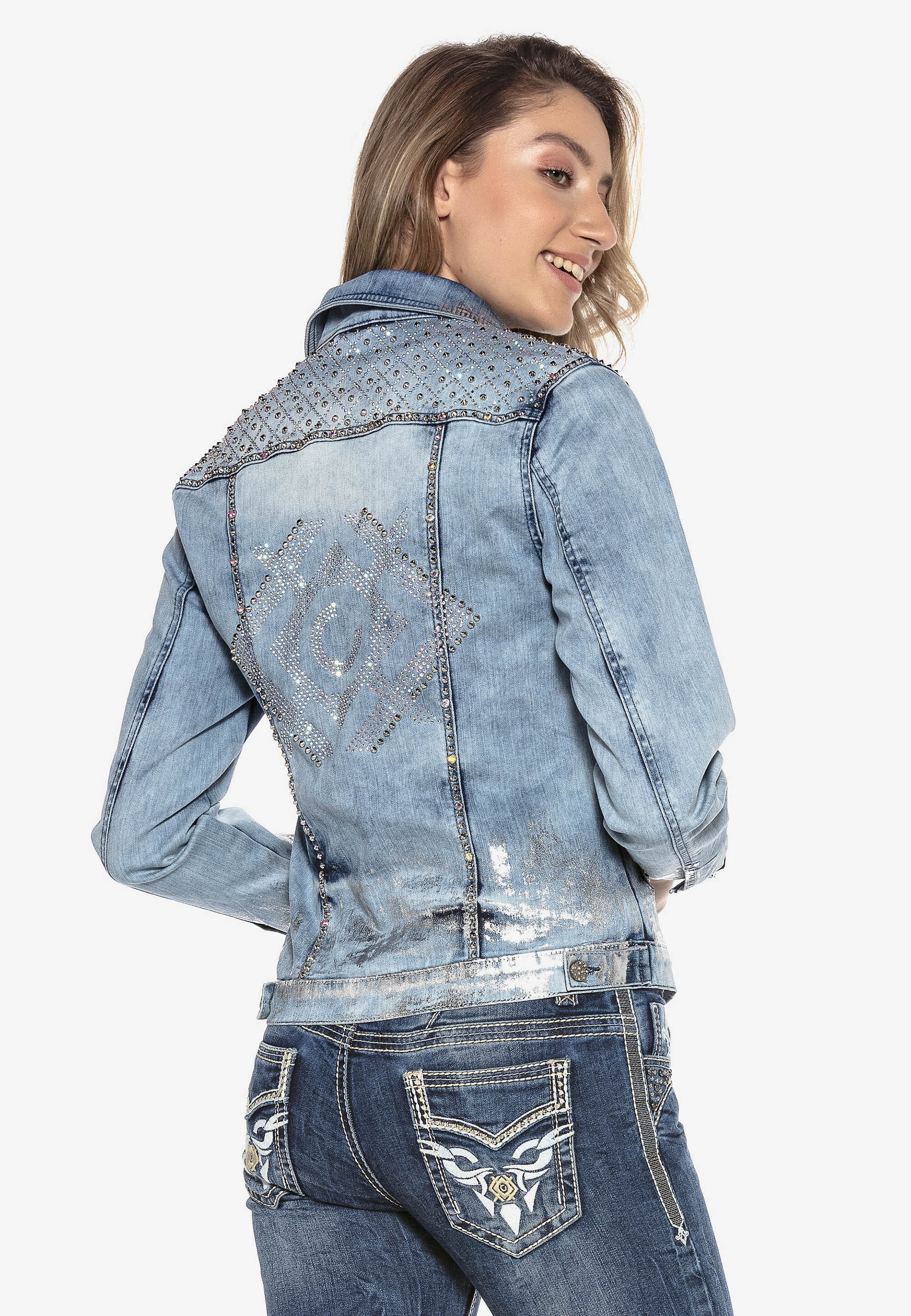 Cipo & Baxx Jeansjacke »WJ174« ohne Kapuze