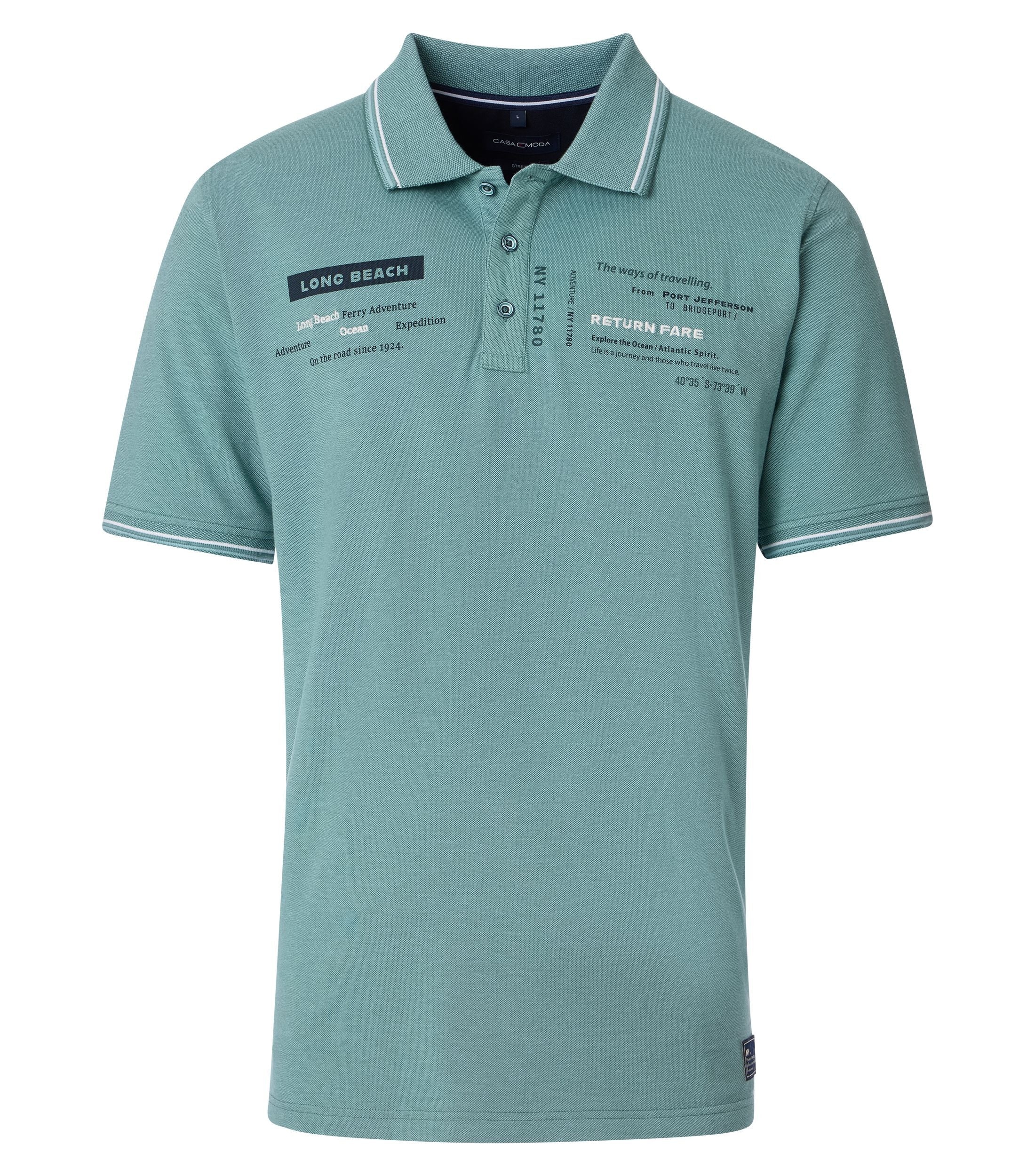 CASAMODA Poloshirt "CASAMODA Polo-Shirt Print" günstig online kaufen
