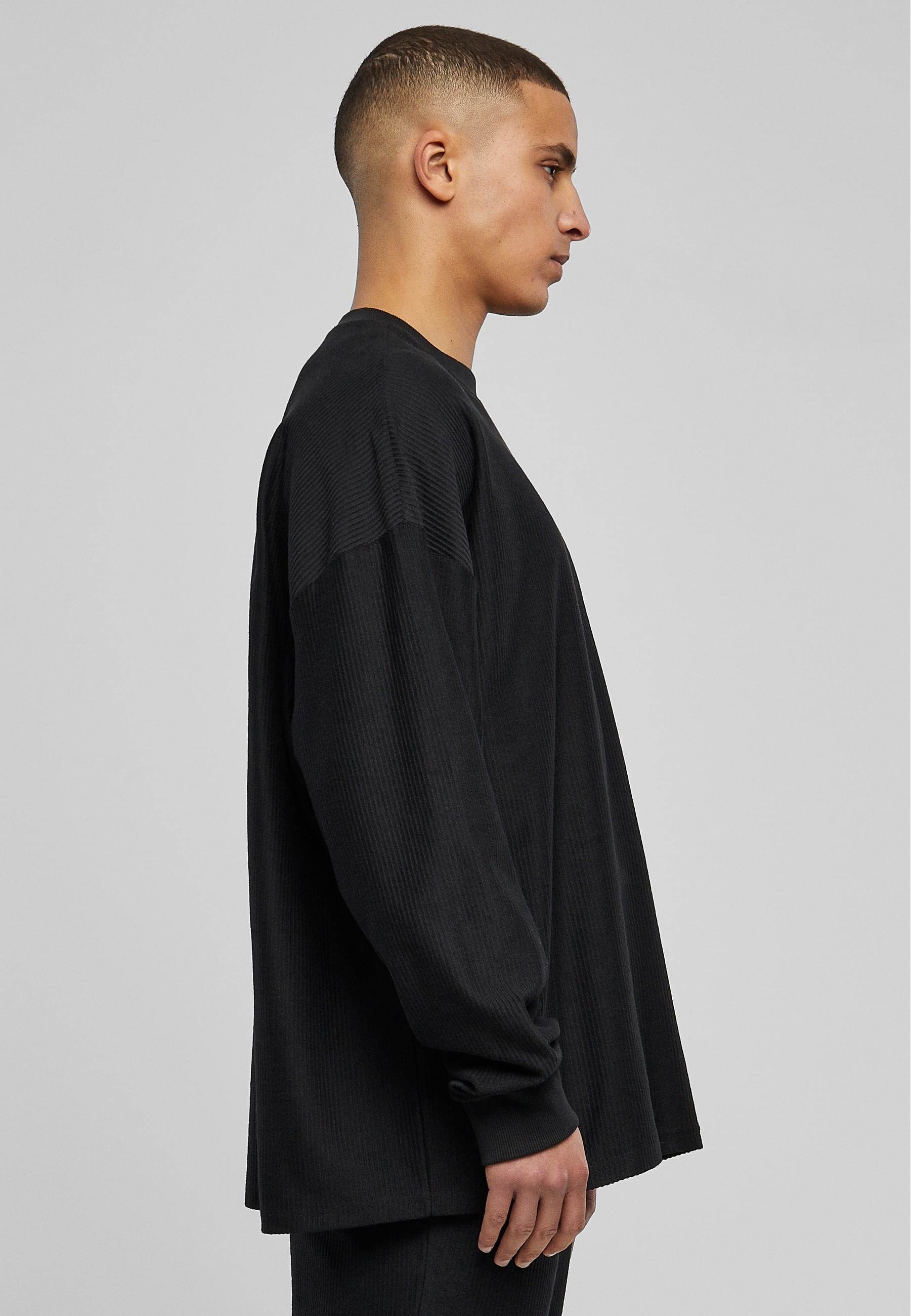 URBAN CLASSICS Rundhalspullover »Urban Classics Herren Rib Terry Boxy Crew«, (1 tlg.)