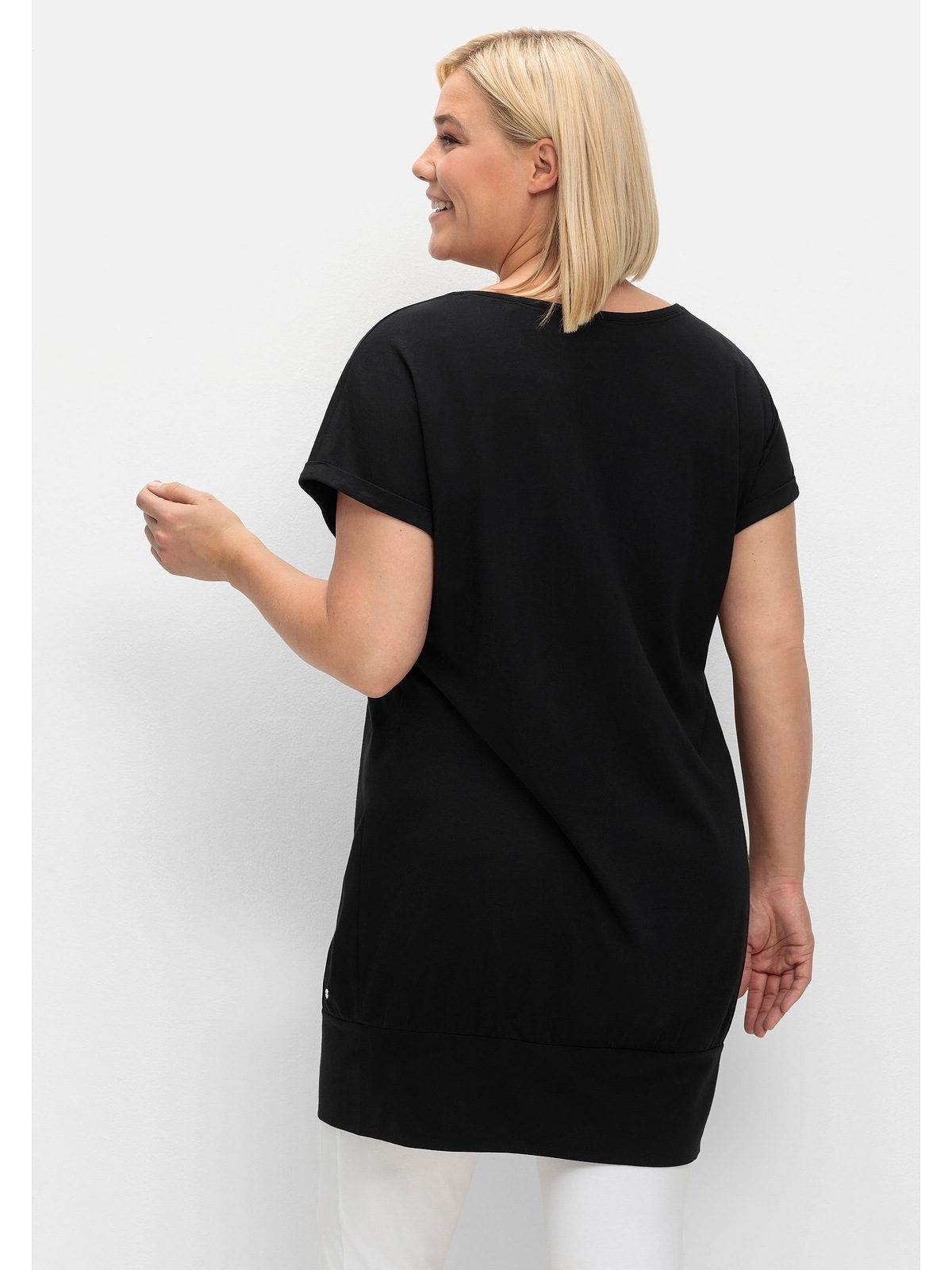 Sheego Longshirt Große Größen mit breitem Saumbündchen günstig online kaufen