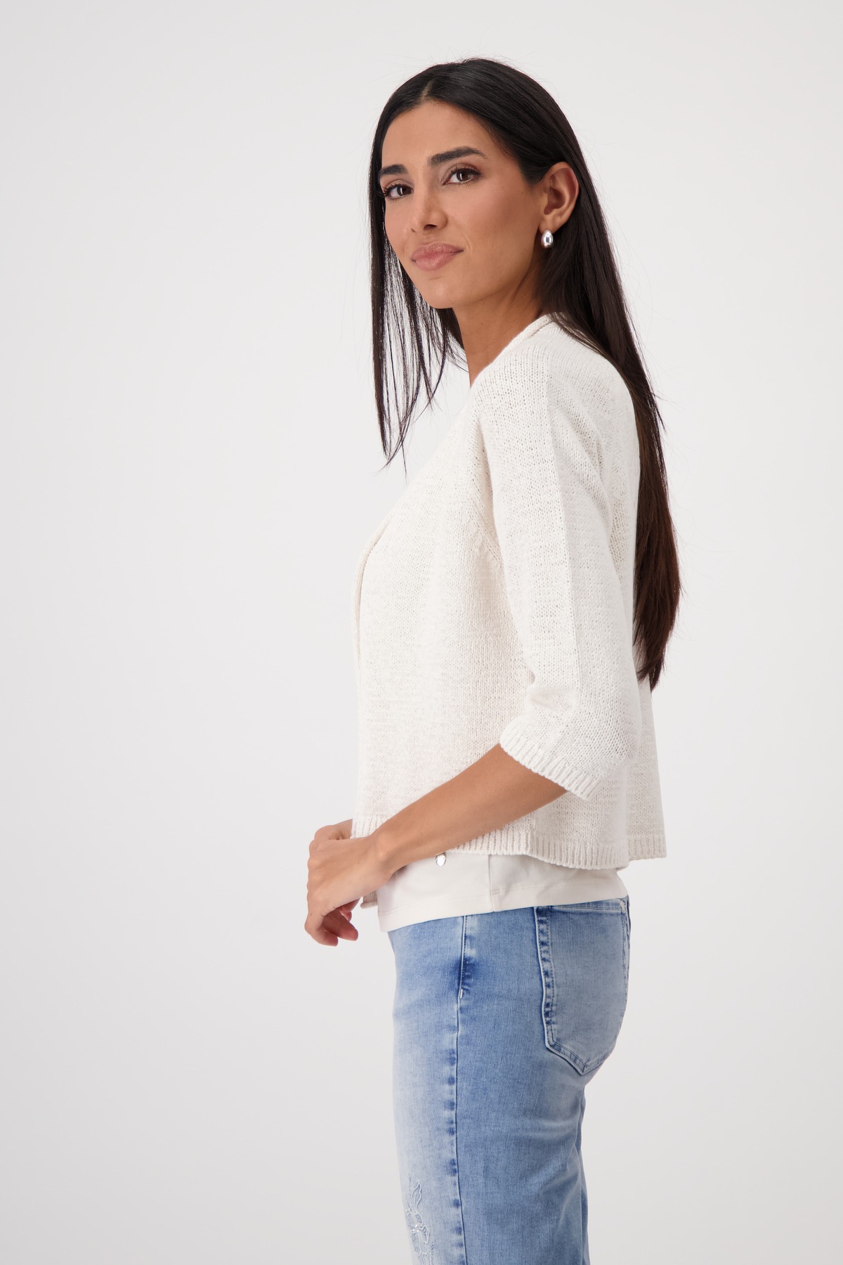 Monari Strickjacke, mit Rollkante günstig online kaufen
