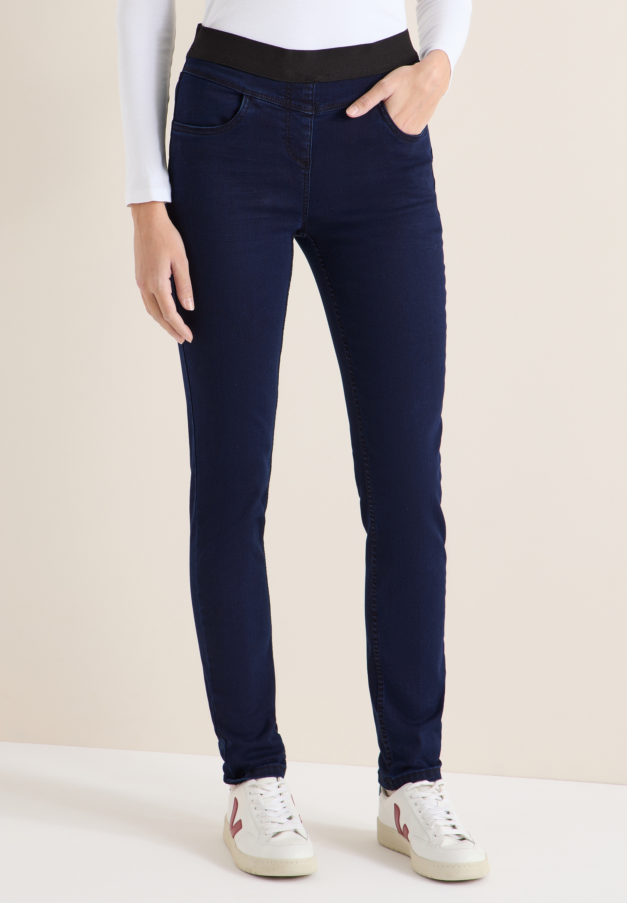 Cecil Slim-fit-Jeans mit Elastikbund