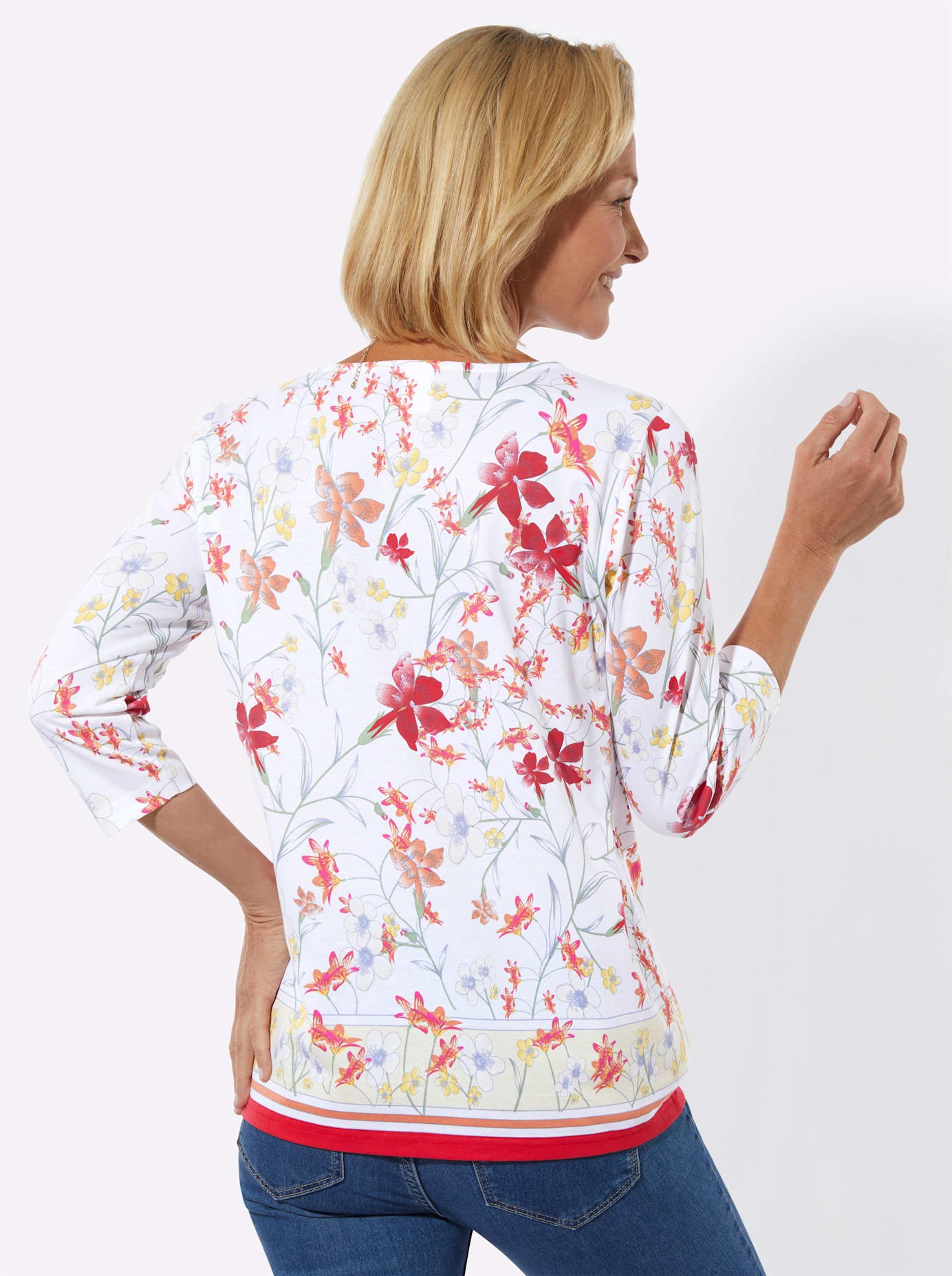 Classic Basics 3/4-Arm Shirt Erdbeere Eukalyptus Gr. 54 4
