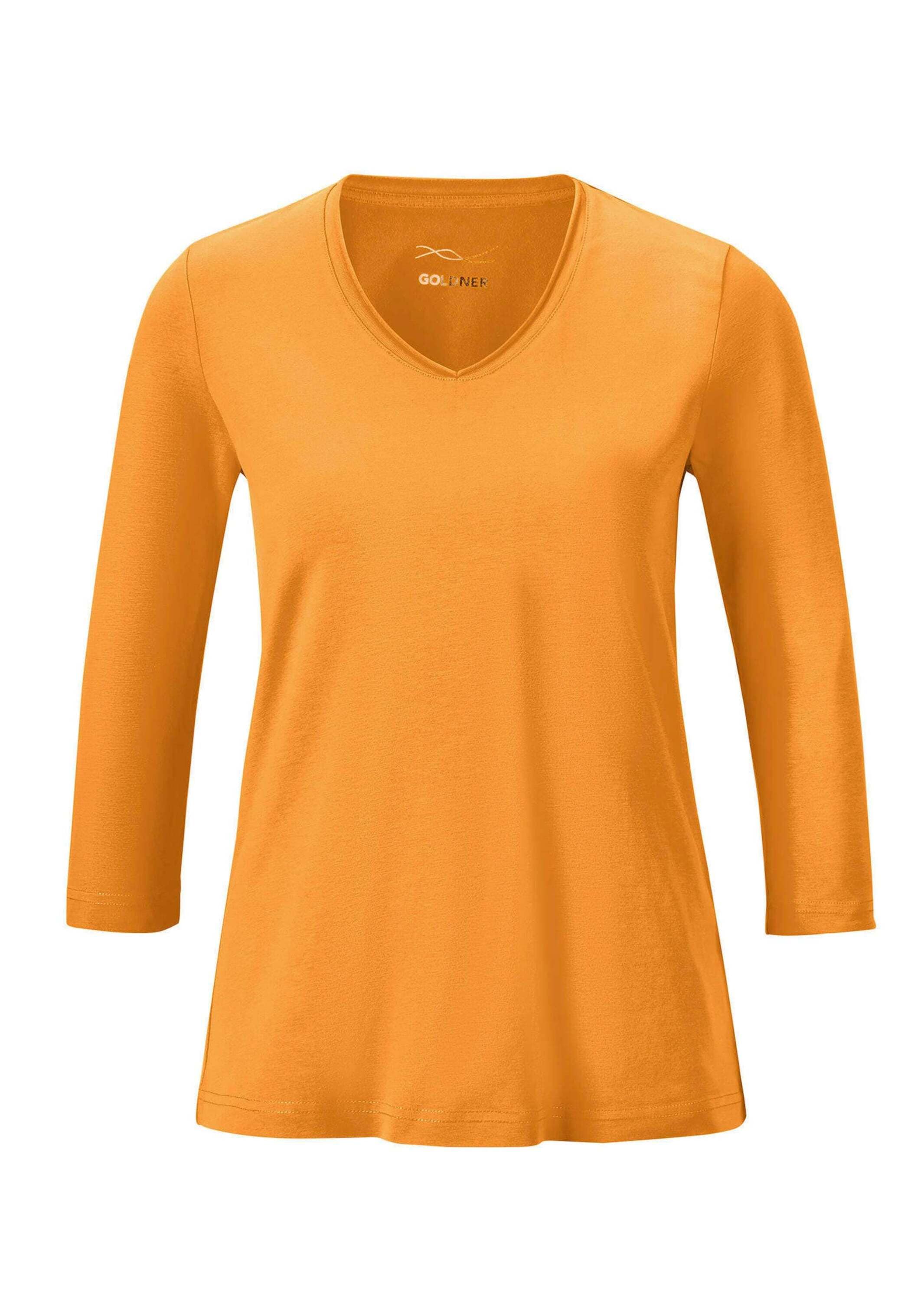 GOLDNER 3/4-Arm-Shirt "Shirt mit V-Ausschnitt" keine/nicht relevant günstig online kaufen