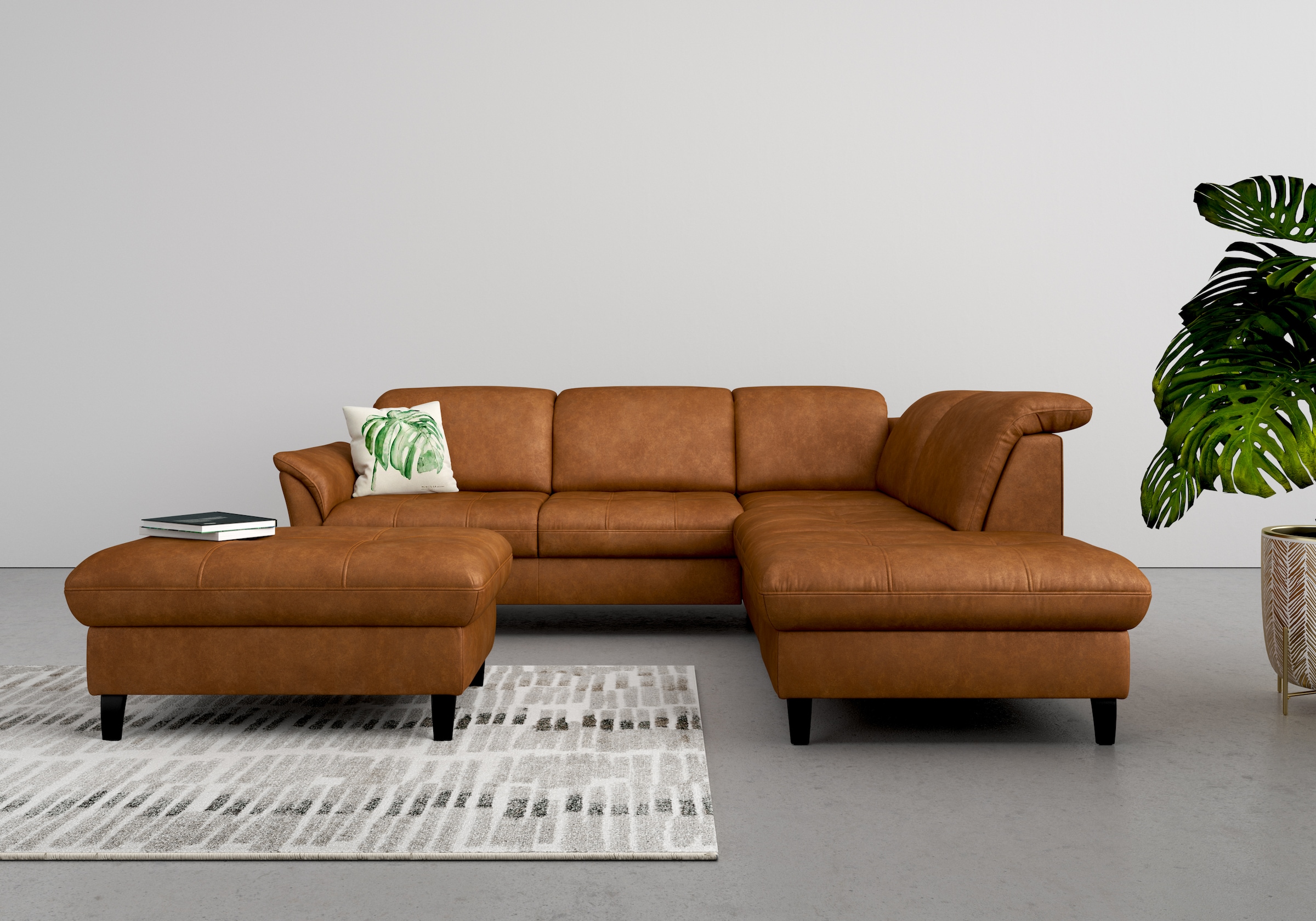 sit&more Ecksofa "Maggiore L-Form" wahlweise mit Kopfteilverstellung, Schlaffunktion und Stauraum