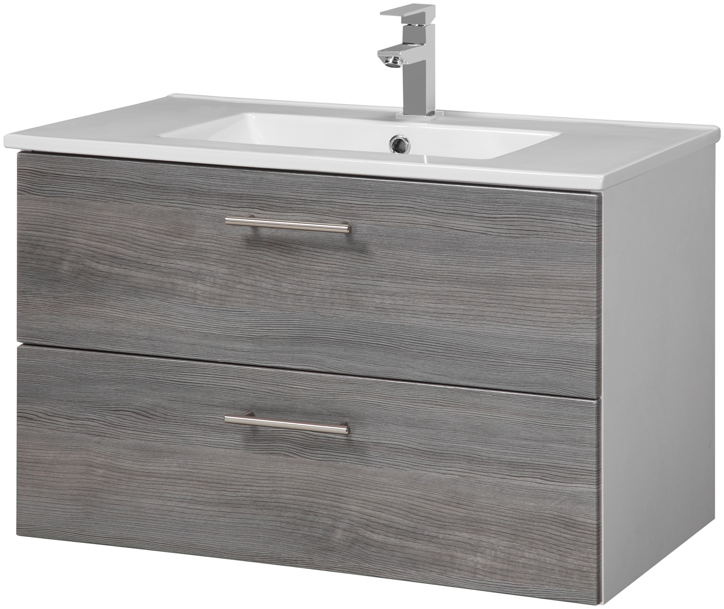 welltime Waschtisch "Trento Badezimmerschrank mit Becken" Badmöbel in Breit günstig online kaufen