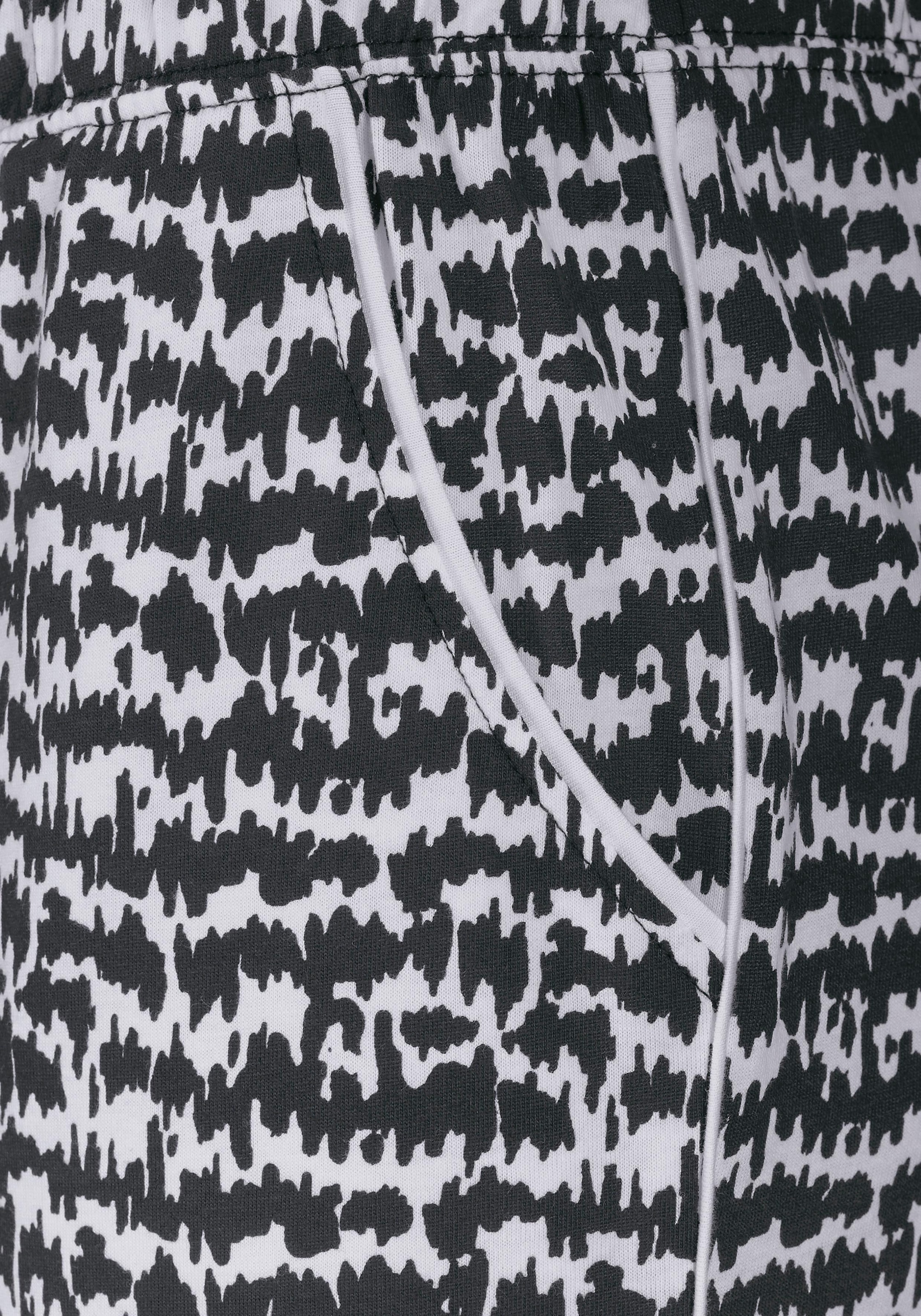 s.Oliver Pyjama »La Vie est Belle«, (2 tlg., 1 Stück), im Schwarz-Weiß- Design kaufen | BAUR