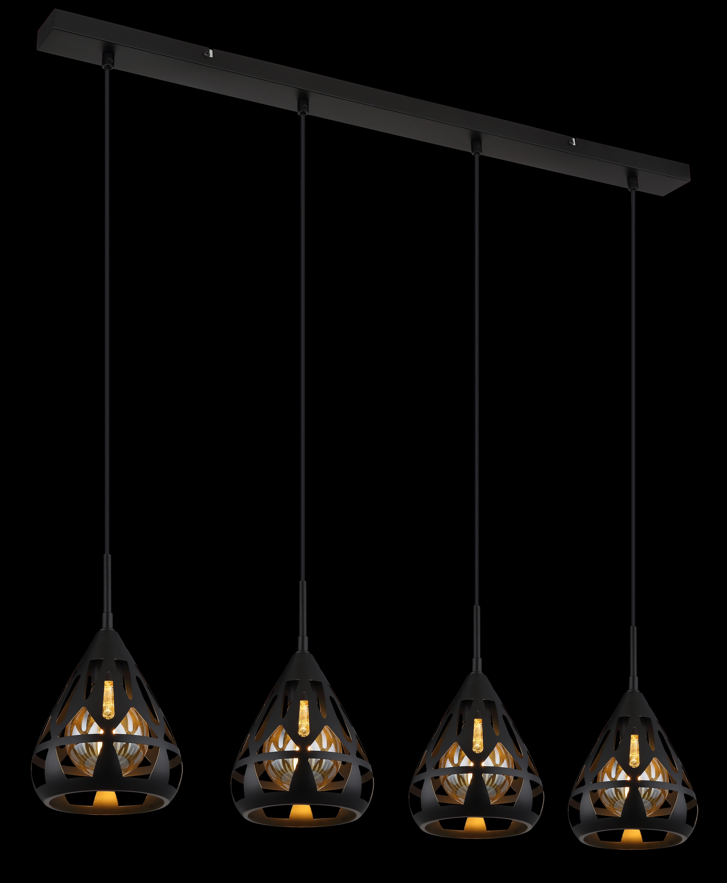 GLOBO LIGHTING Hängeleuchte »HASSAN«, Leuchtmittel E27 | ohne Leuchtmittel, Hängelampe/Pendelleuchte/Esszimmer/Wohnzimmer/Esstisch