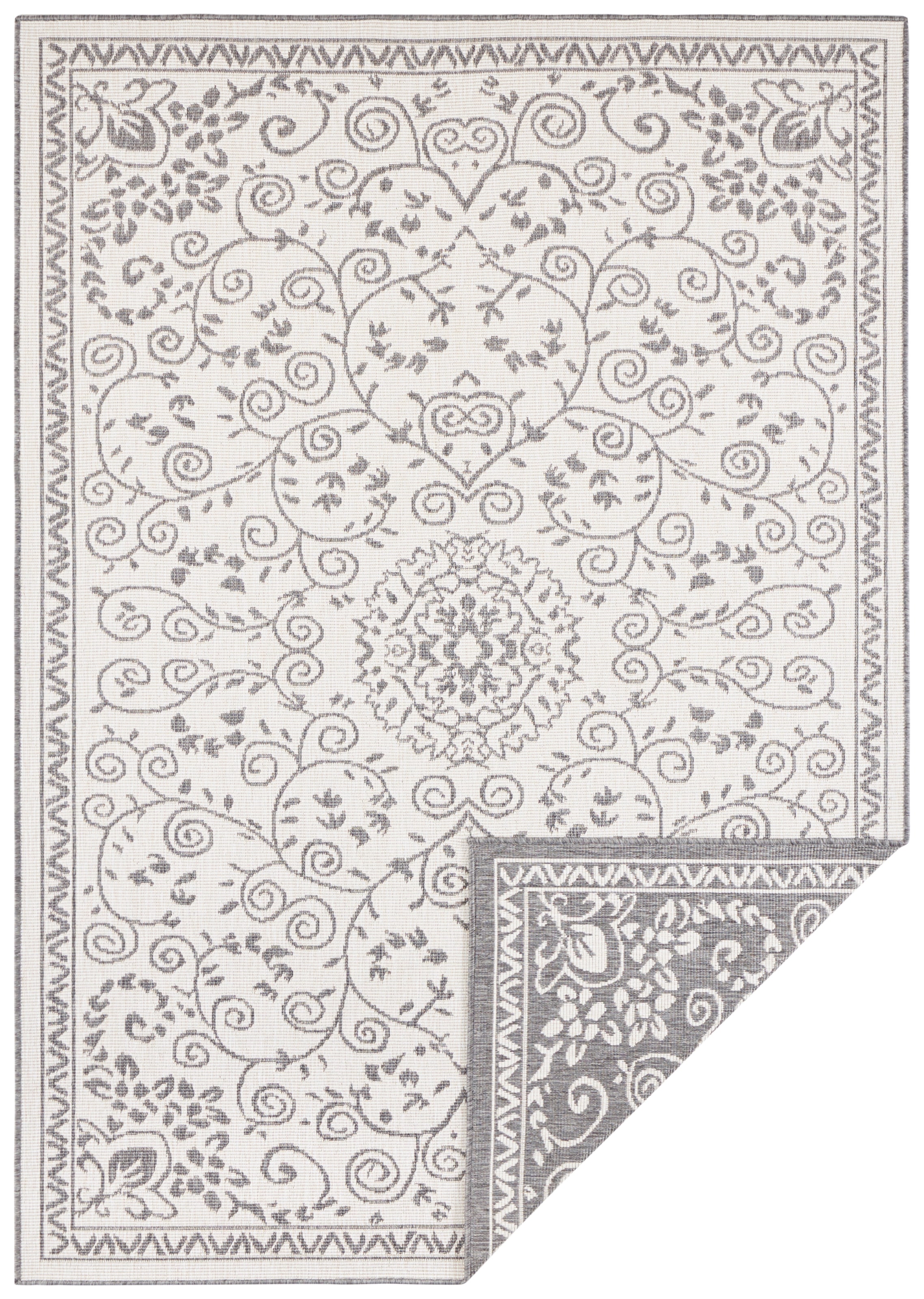 NORTHRUGS Teppich »LEYTE Wendeteppich«, rechteckig, 5 mm Höhe, In-& Outdoor, Teppich, Vintage, Wetterfest, Balkon, Garten, Wohnzimmer