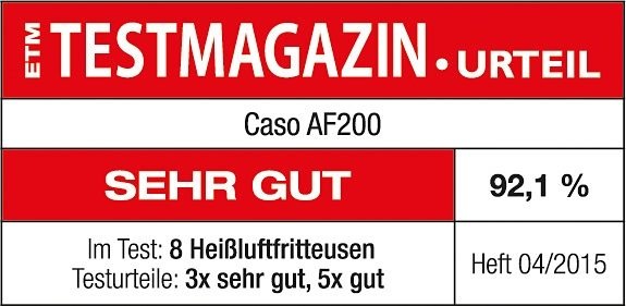 Caso Heißluftfritteuse »AF200«, 1400 W, Fassungsvermögen 2,5 l, Frittierkorb mit Griff, Fassungsvermögen 2,5 kg