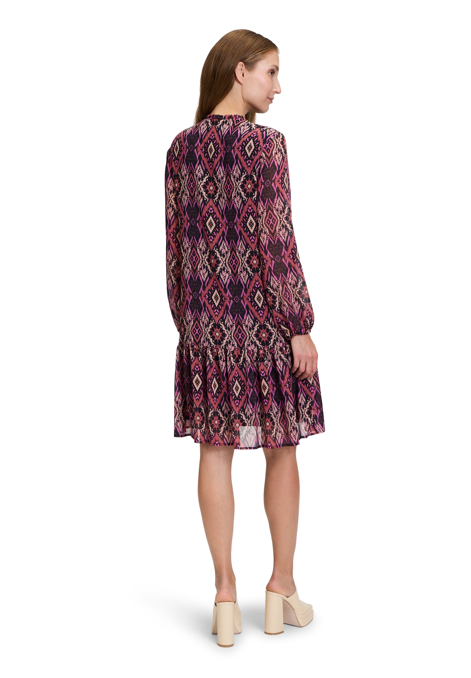 Cartoon Chiffonkleid »Cartoon Chiffonkleid mit Stufen«, Muster