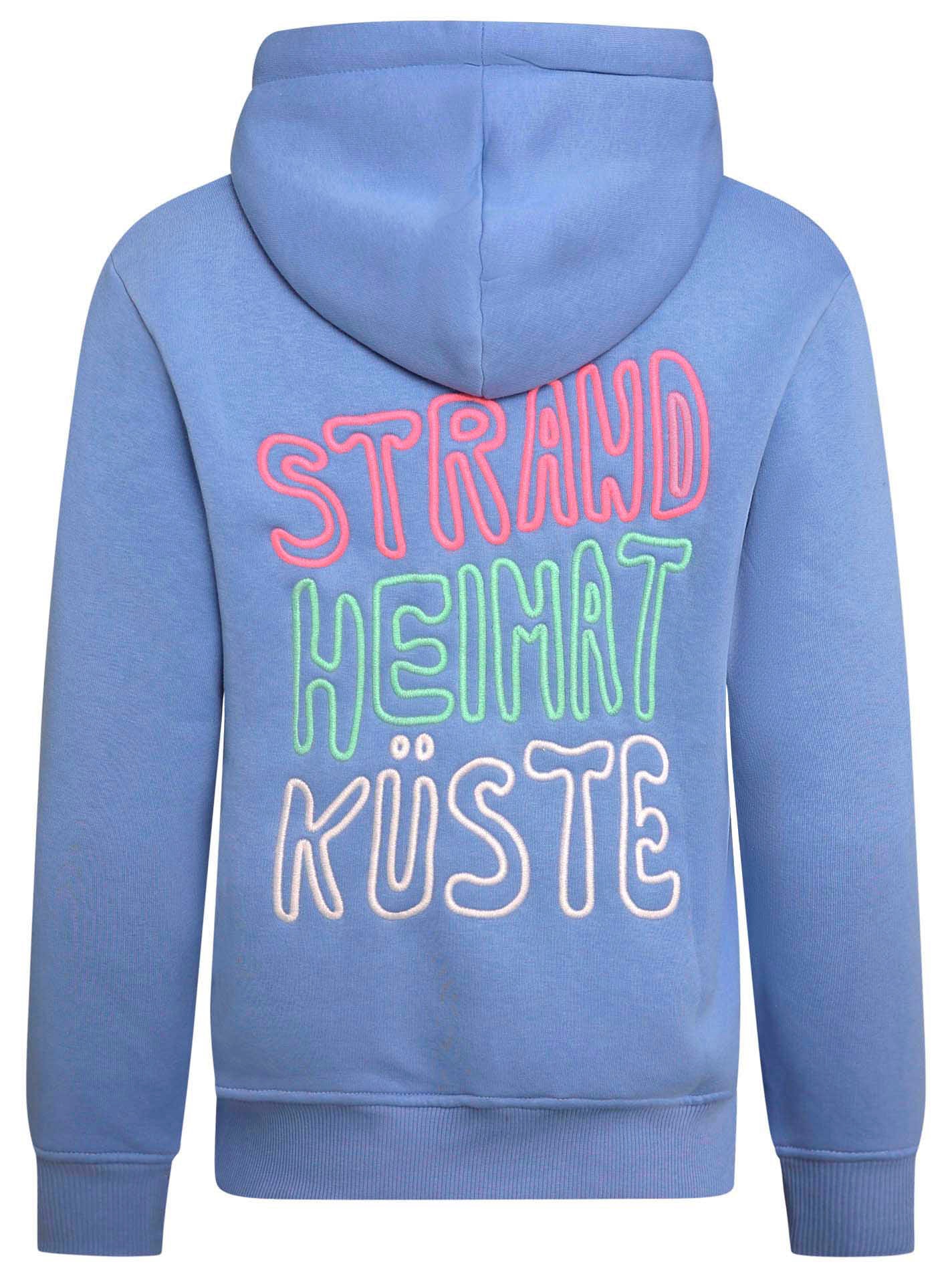 Zwillingsherz Sweatshirt, mit gesticktem Schriftzug am Rücken in Neonfarben günstig online kaufen