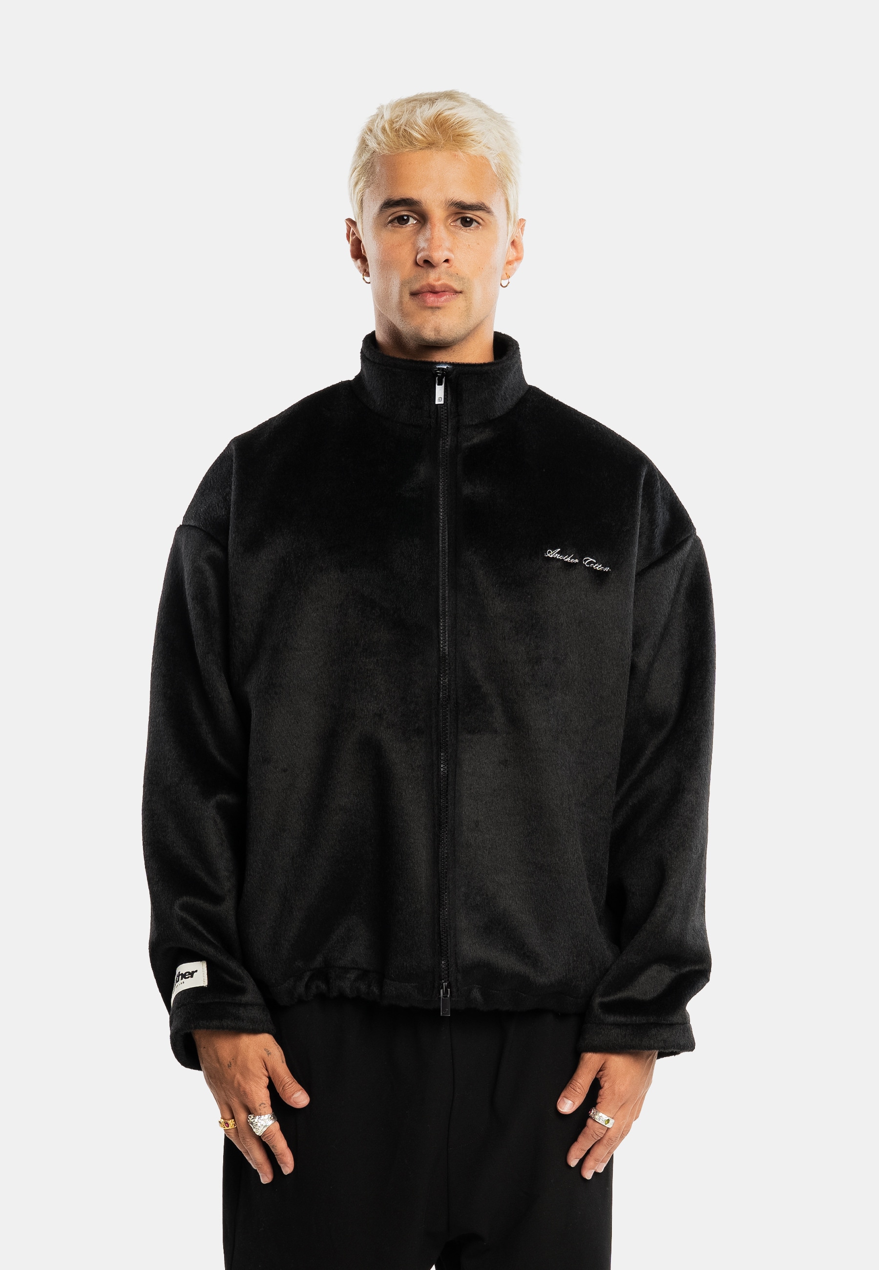 Another Cotton Lab Fleecejacke »Another Cotton Lab Another Premium Fleece Zip Jacket« 1 Stk. tlg. ohne Kapuze