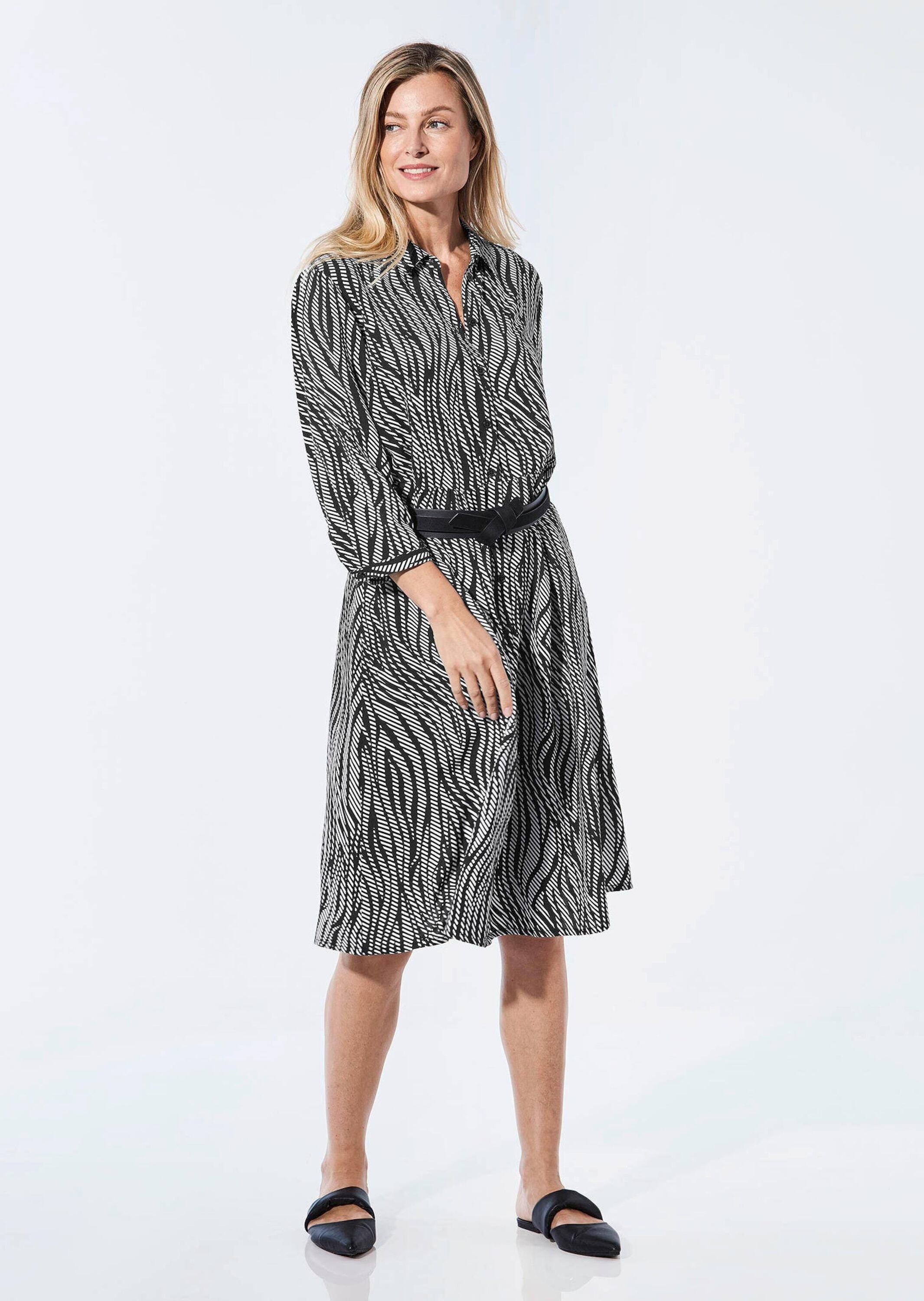 GOLDNER Sommerkleid »Kurzgröße Blusenkleid mit Hemdkragen«