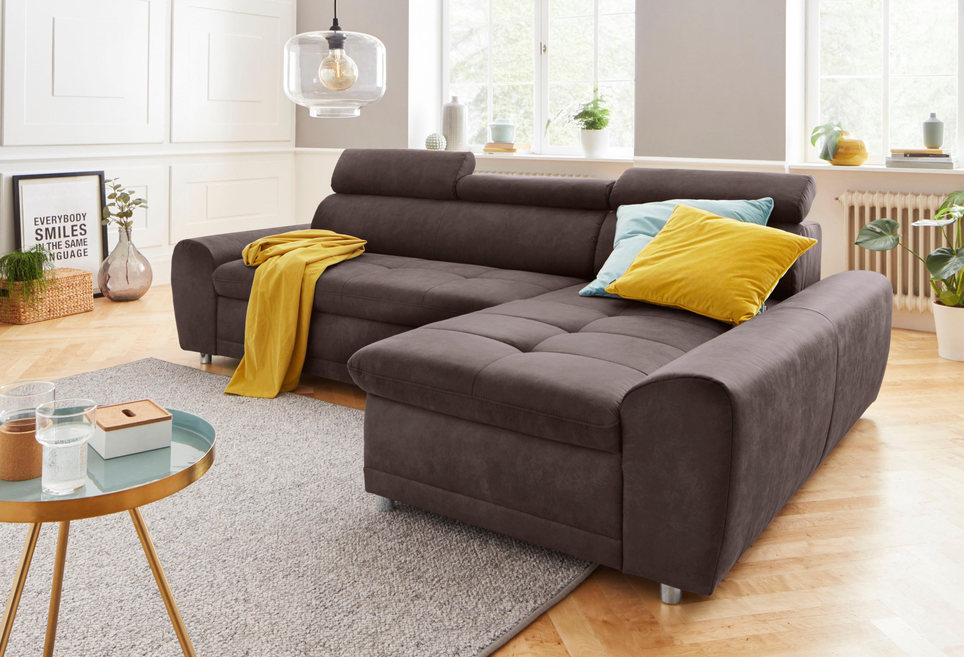 sit&more Ecksofa "Riva L-Form" inklusive Kopteilverstellung, wahlweise mit Schlaffunktion