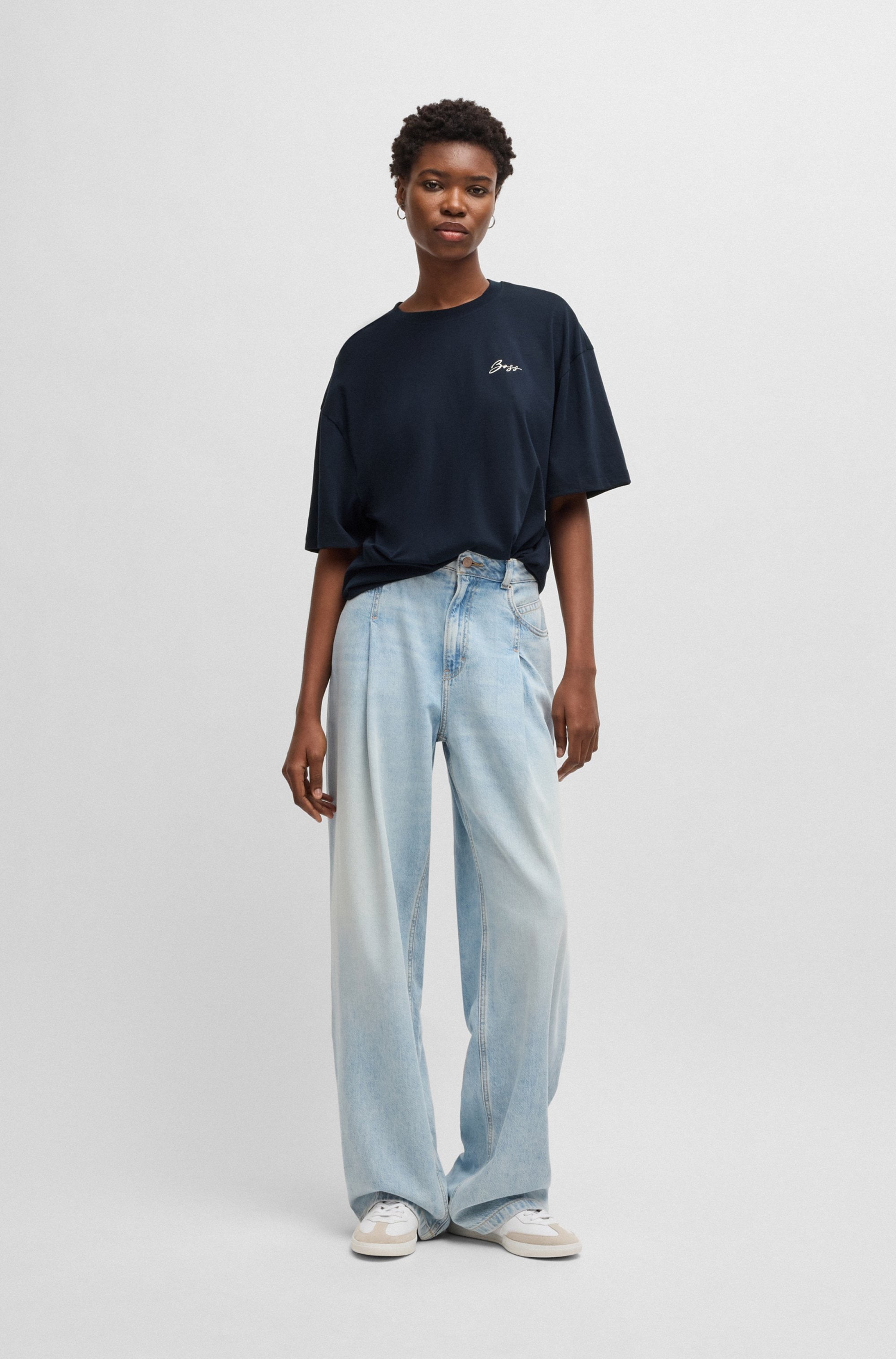 BOSS ORANGE T-Shirt »Eboyfriend Premium Damenmode«, mit Graphic Details