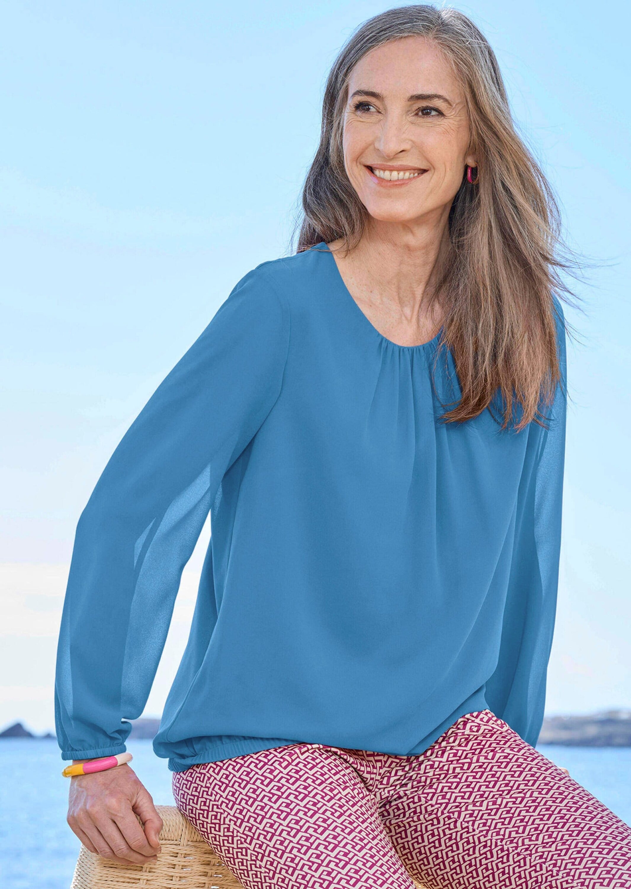 GOLDNER Klassische Bluse »Elegante Bluse aus Chiffon«