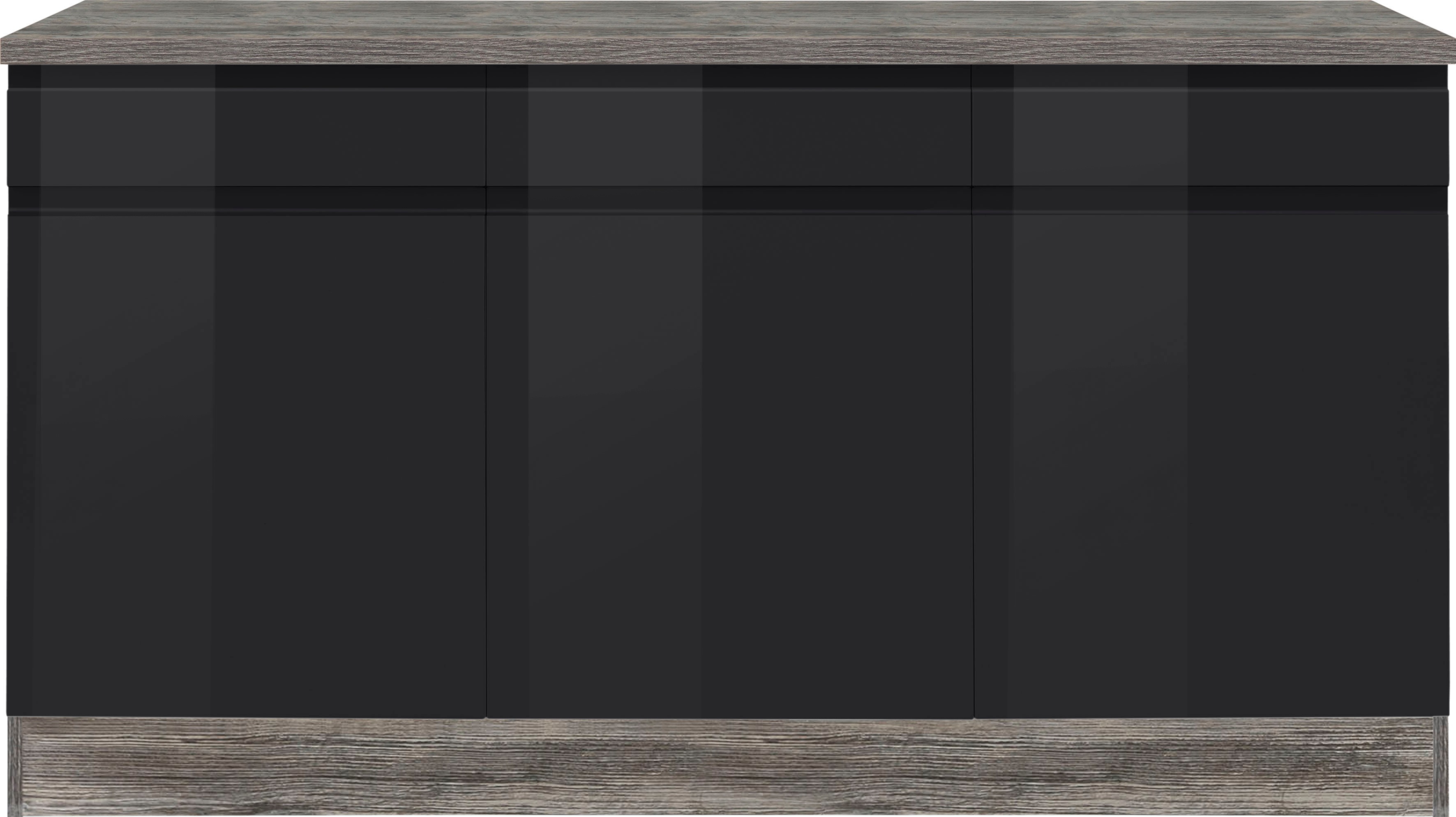 Thumbnail - HELD MÖBEL Unterschrank "Virginia", 85 cm hoch, 150 cm breit, 3 Schubladen, 3 Türen, griffloses Design