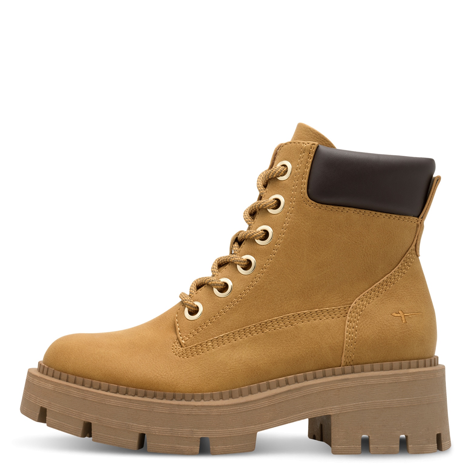 Tamaris Schnürboots  , Blockabsatz, Schnürstiefelette mit glänzenden Strasssteinen besetzt