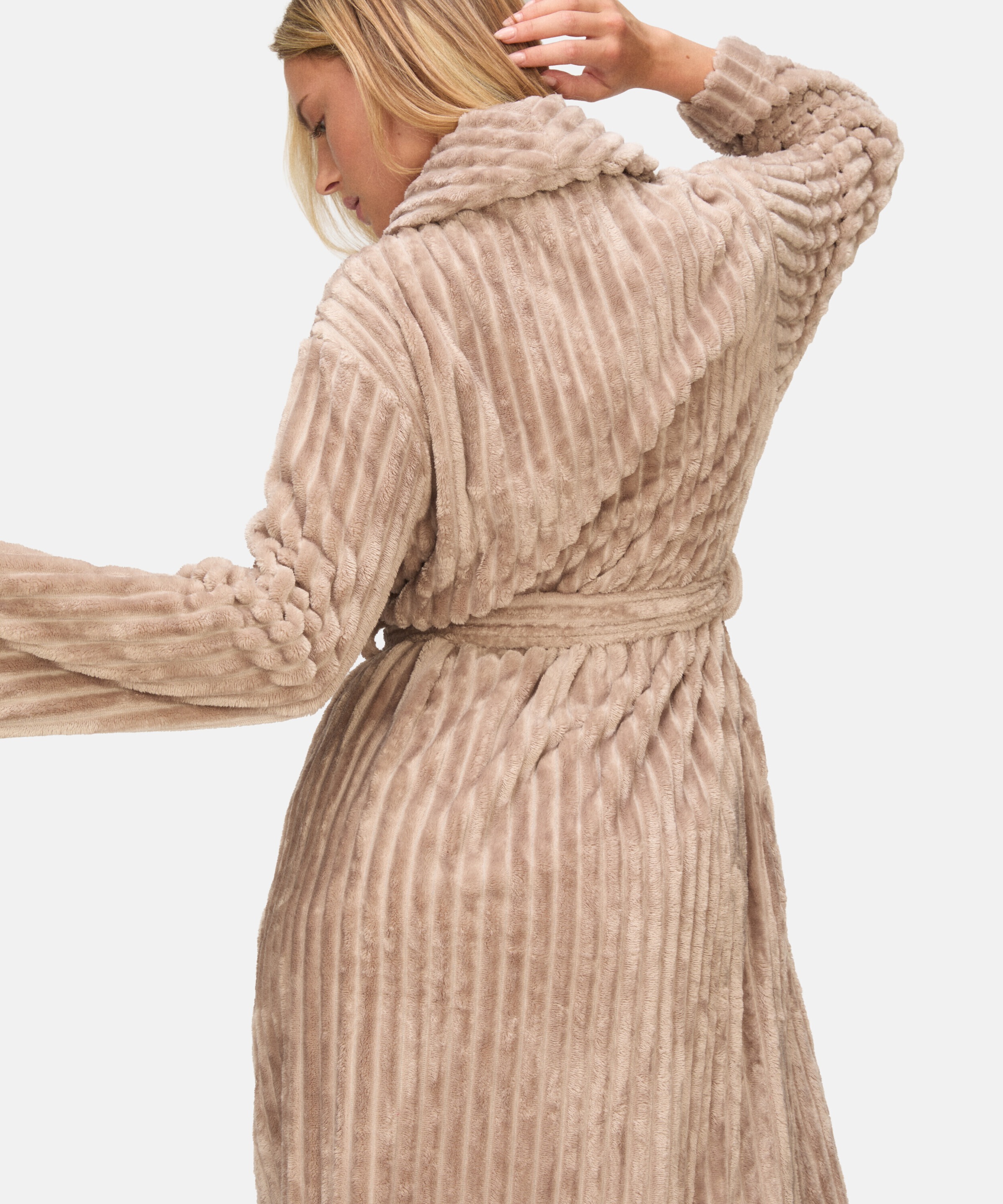 Hunkemöller Bademantel »Bathrobe Jacqueared Fleece«