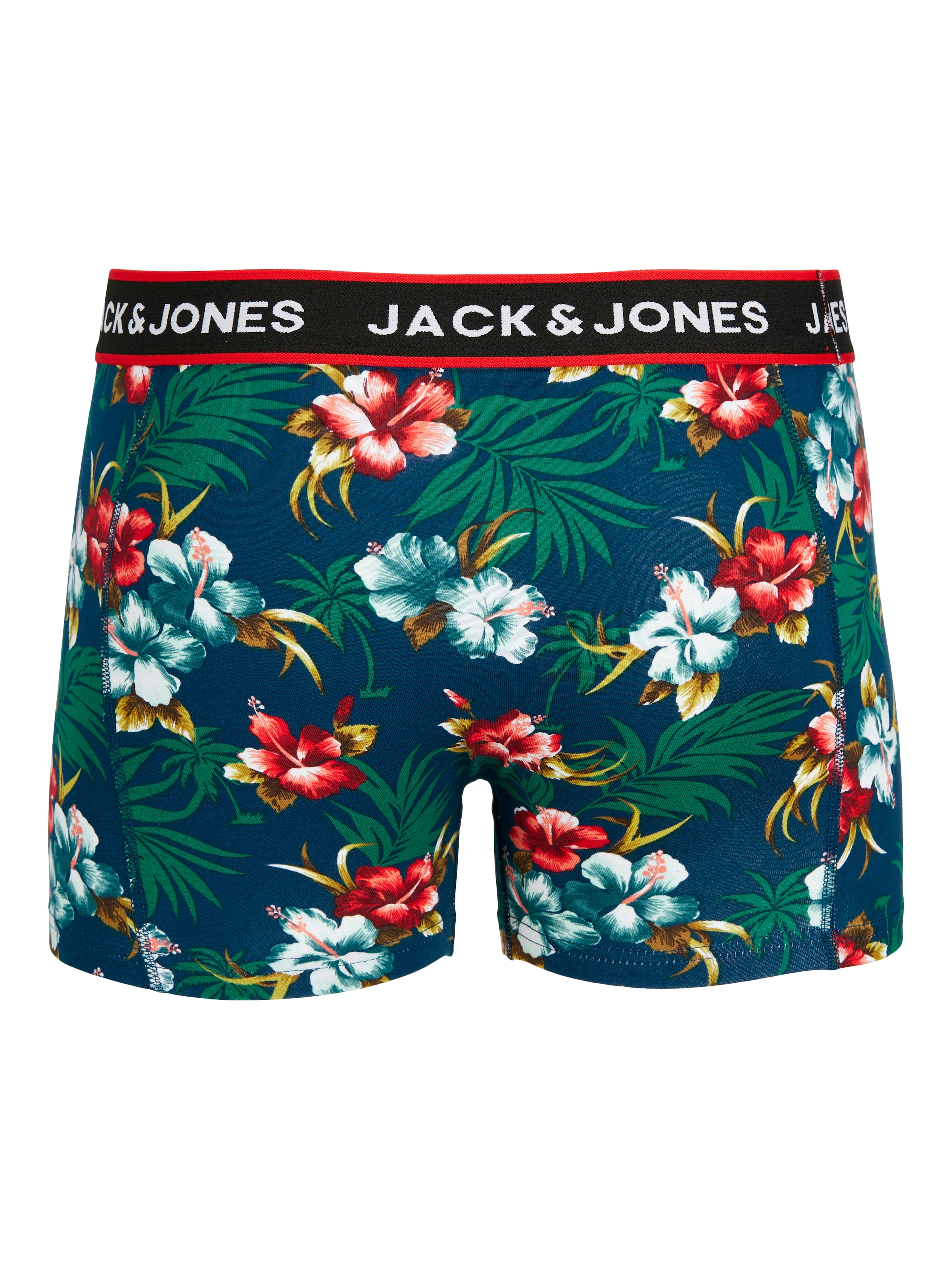 Jack & Jones Trunk »JACFLOWER mit Blumenprint und elastischem Bund« Packung, 3 Stk. bedruckt, modisch, eng anliegend, Baumwollmischung, Bündchen