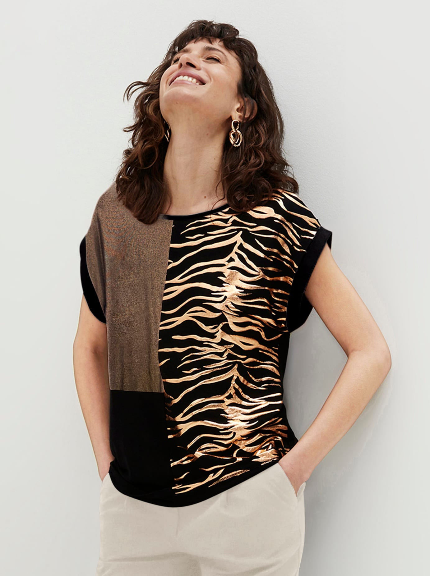 Inspirationen Kurzarmshirt "Viskose-Shirt" 1 tlg. günstig online kaufen