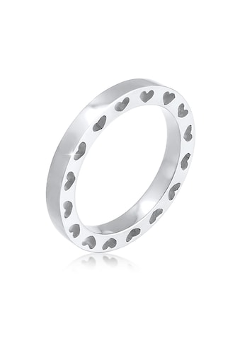 Fingerring »Herz Side Cut Out Bandring Love 925 Silber«