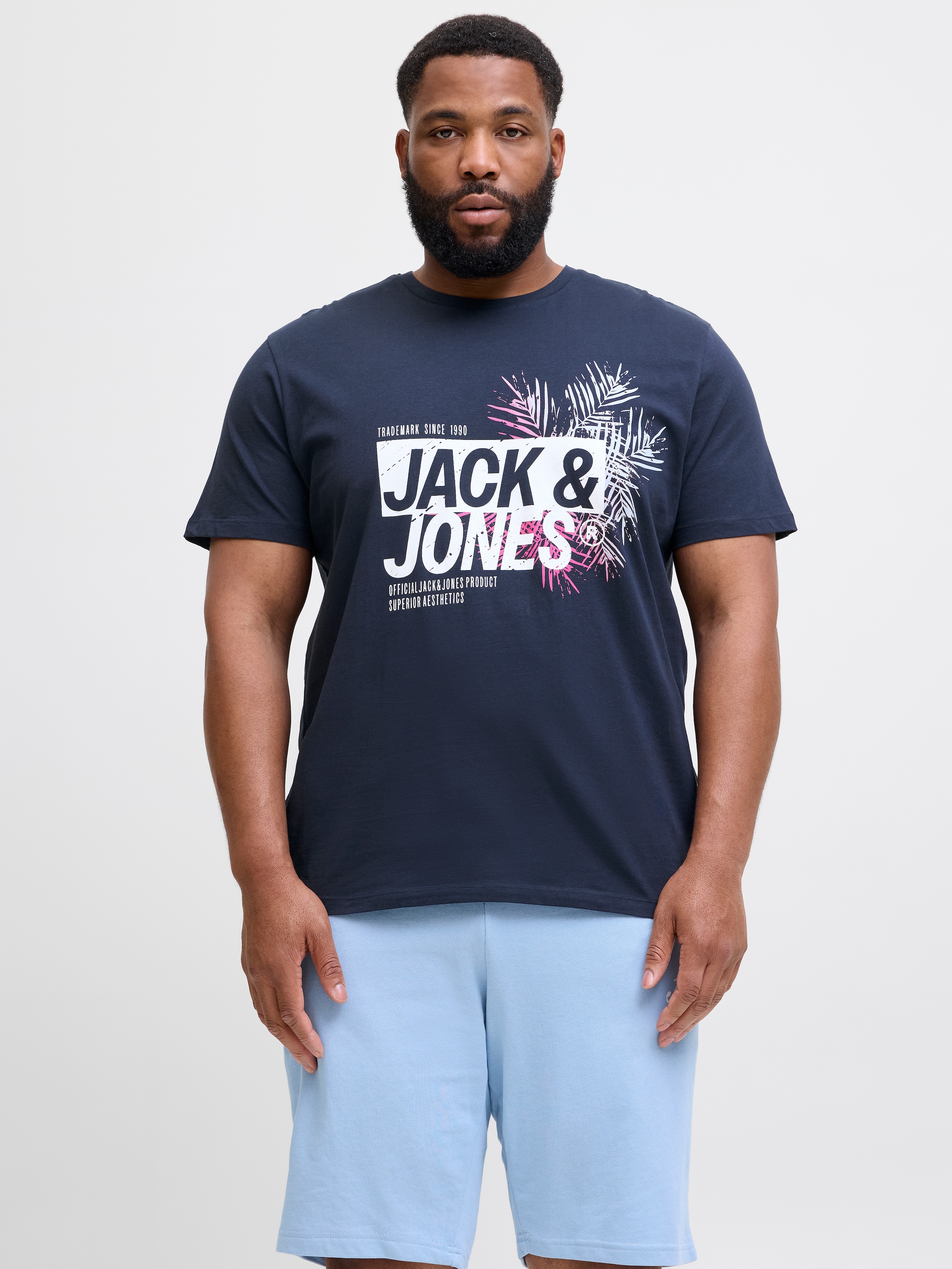 Jack & Jones PlusSize Rundhalsshirt "JJJAXON TEE SS CREW NECK PLS" günstig online kaufen