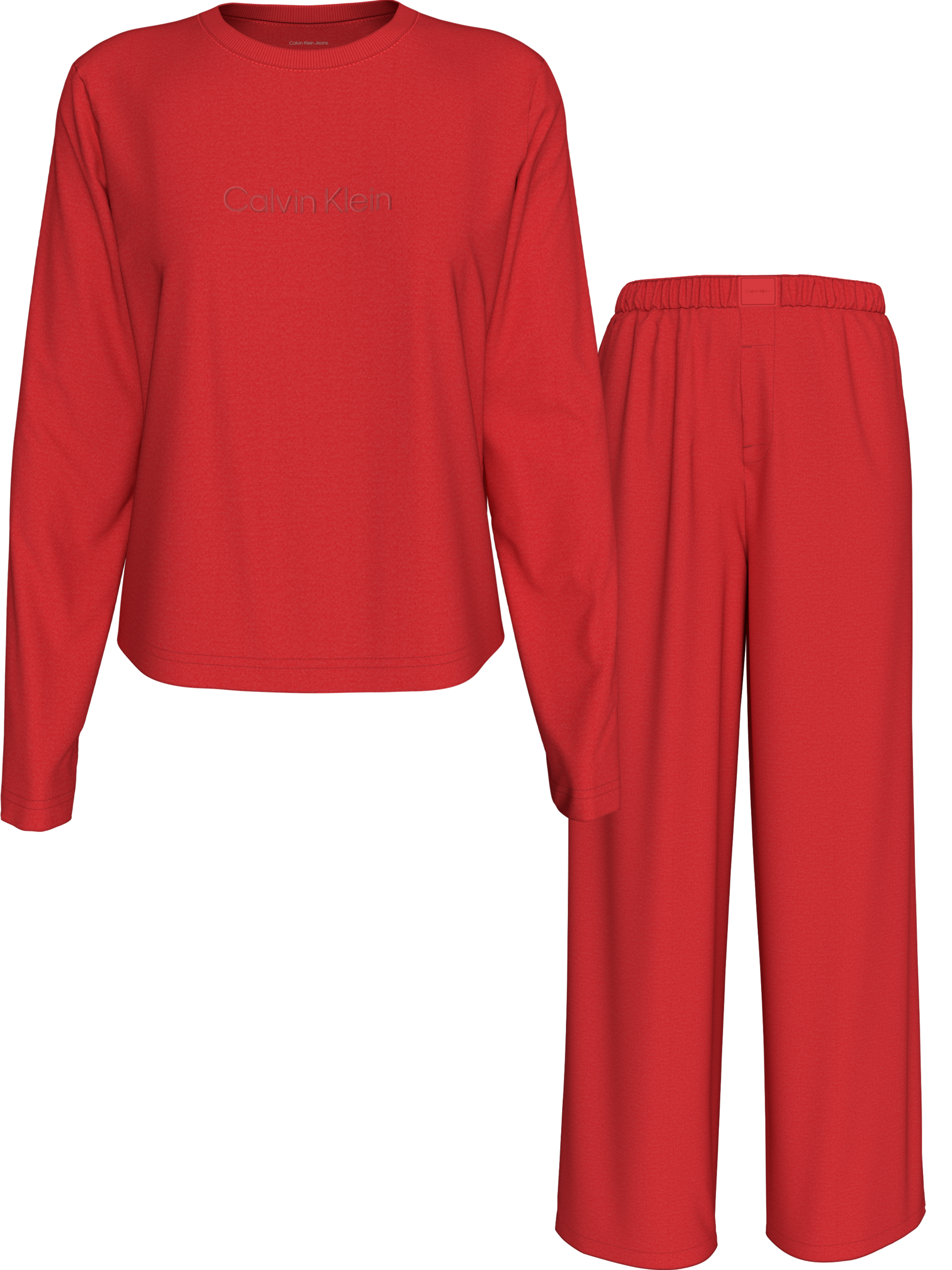 Calvin Klein Underwear Pyjama mit Logo-Stickerei, bequeme Passform, weites Bein