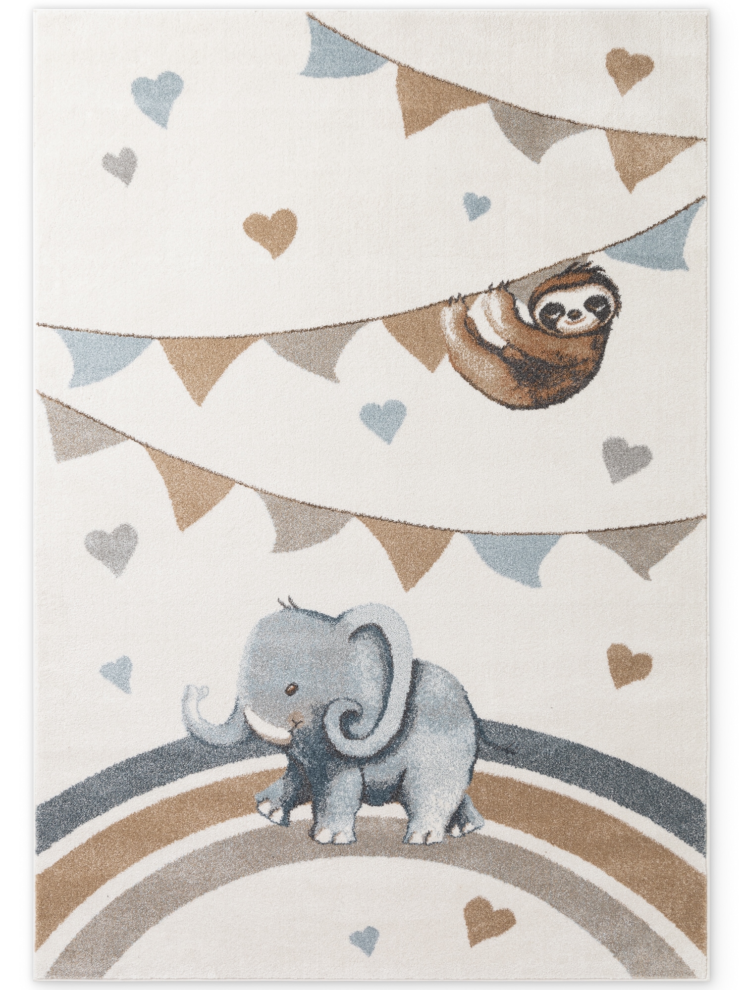 Villeroy & Boch Kinderteppich "Walk like an Elephant Rainbow Party" rechtec günstig online kaufen