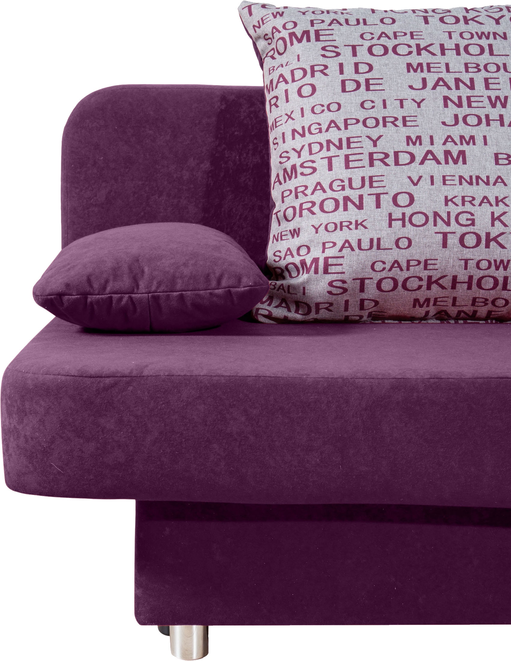 COLLECTION AB Schlafsofa »Ulla inkl. Bettfunktion und Bettkasten«, Schlafsofa,Bettfunktion,Bettkasten,inkl. Rückenkissen,Armlehnekissen