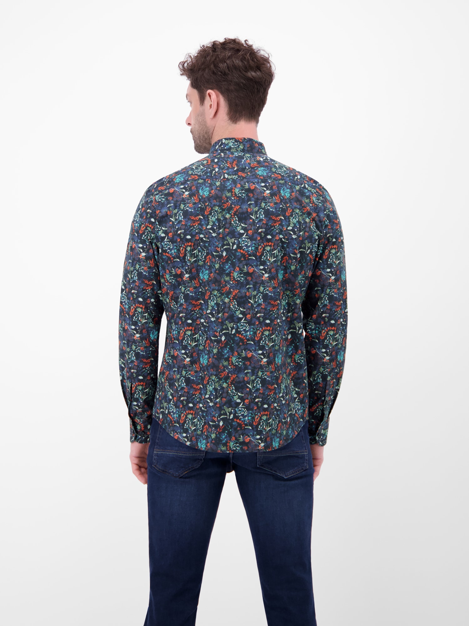 LERROS Langarmhemd »LERROS Langarmhemd mit floralem Printmuster«