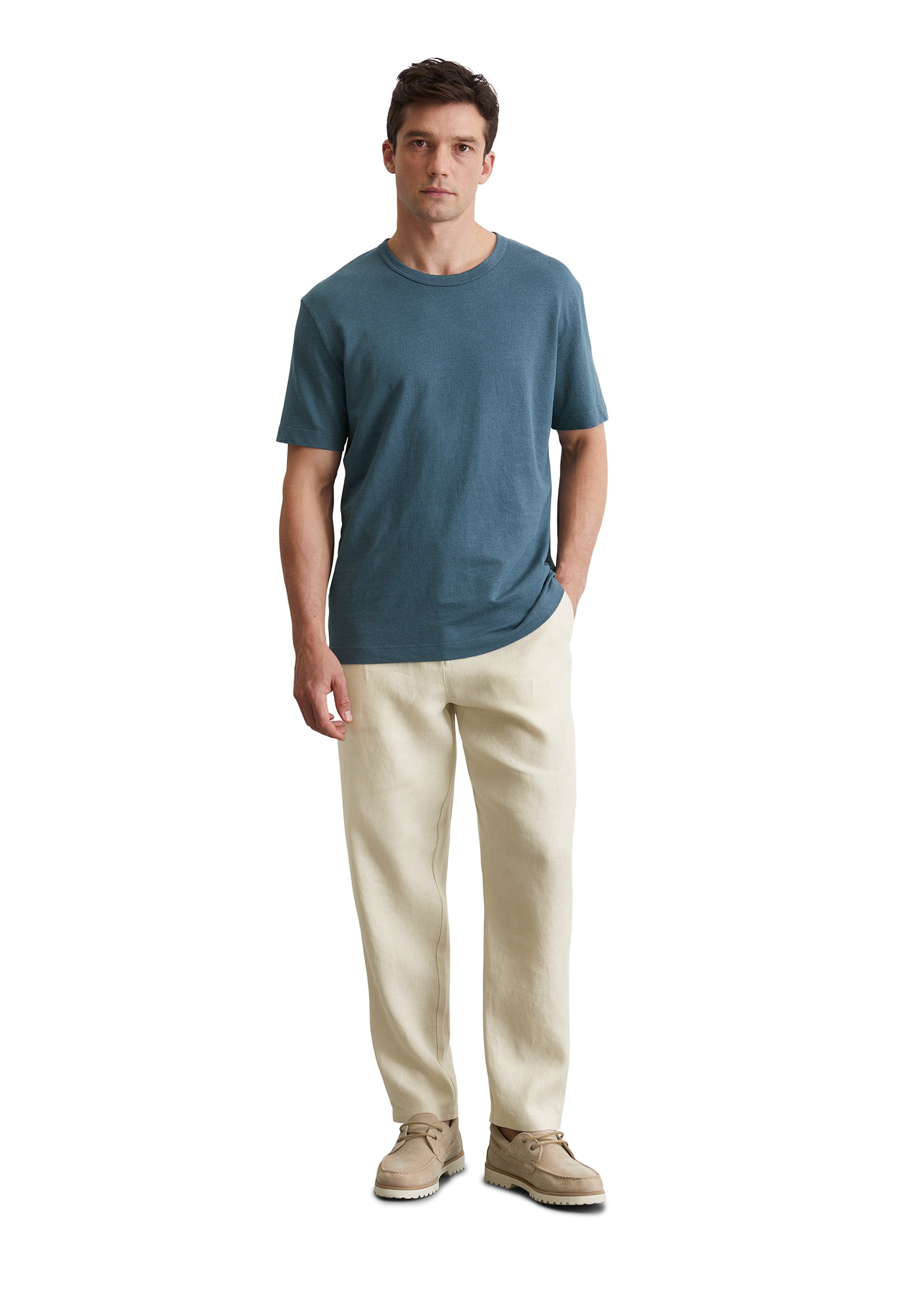 Marc O'Polo T-Shirt »aus Leinen mit Bio-Baumwolle«