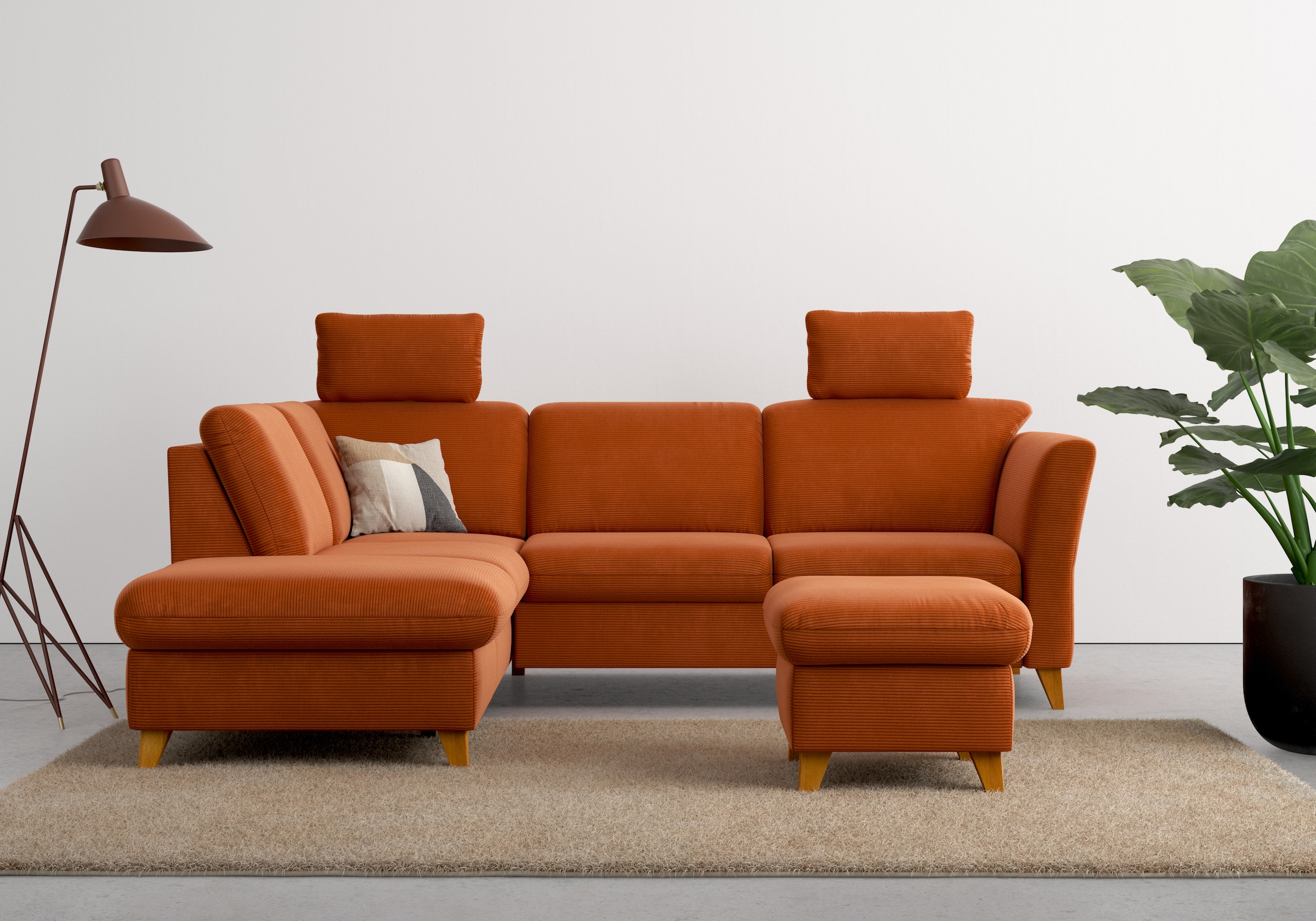 Home affaire Ecksofa "Trelleborg L-Form" wahlweise mit Bettfunktion und Bet günstig online kaufen