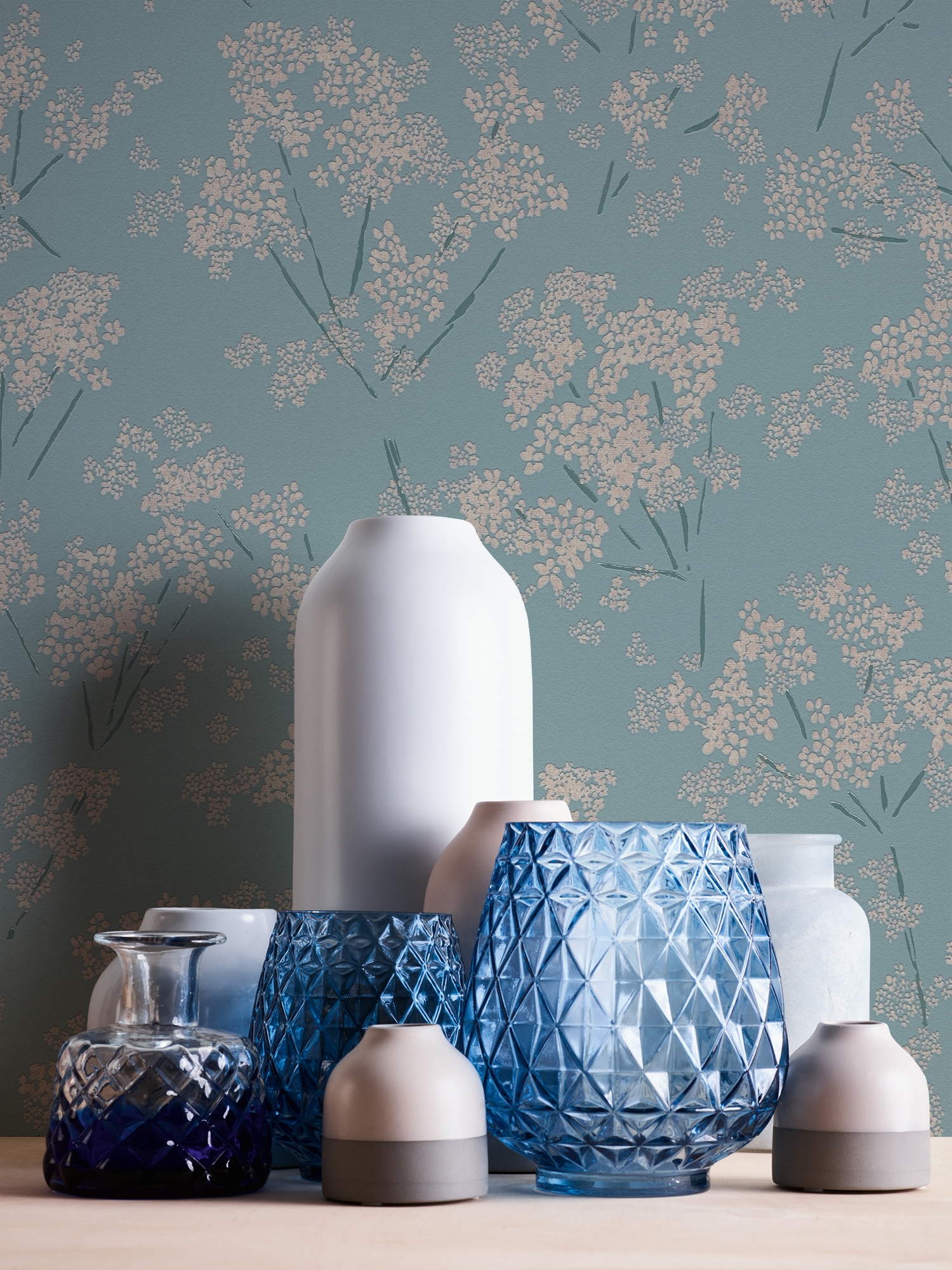 A.S. Création Vliestapete »Casual Living Blümchen-Tapete Mustertapete Floral Blumen«, matt, Vliestapete Blumentapete für Schlafzimmer Küche Wohnzimmer Blümchen