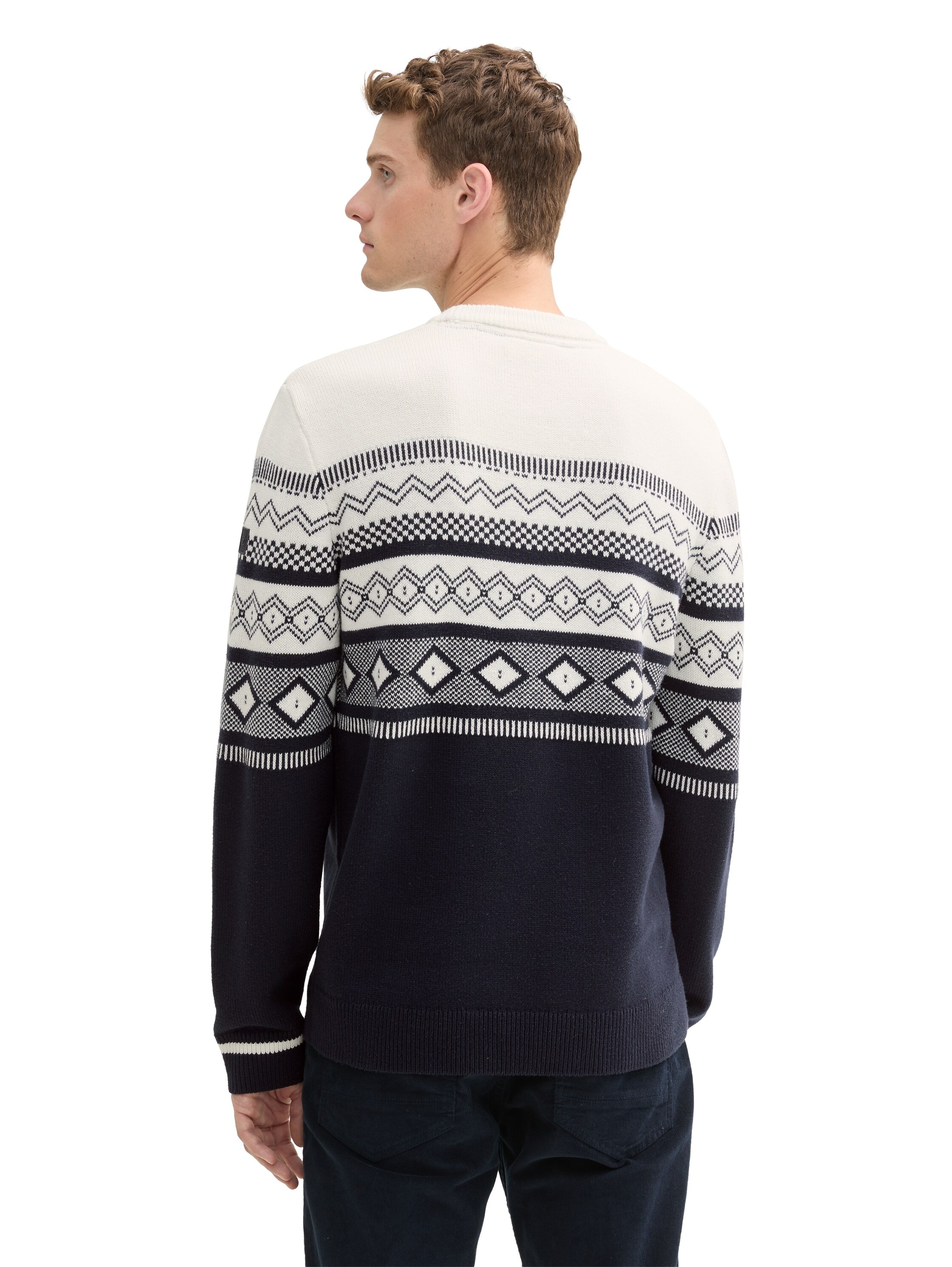 TOM TAILOR Jacquardpullover, mit Colorblock günstig online kaufen