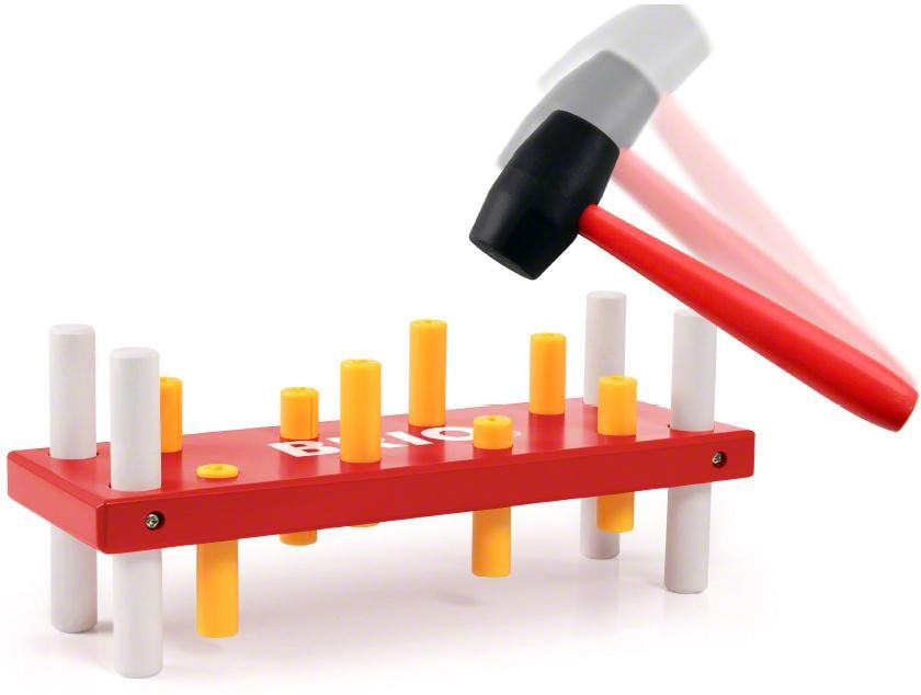 BRIO® Steckspielzeug »Klopfbank, rot«, FSC® - schützt Wald - weltweit