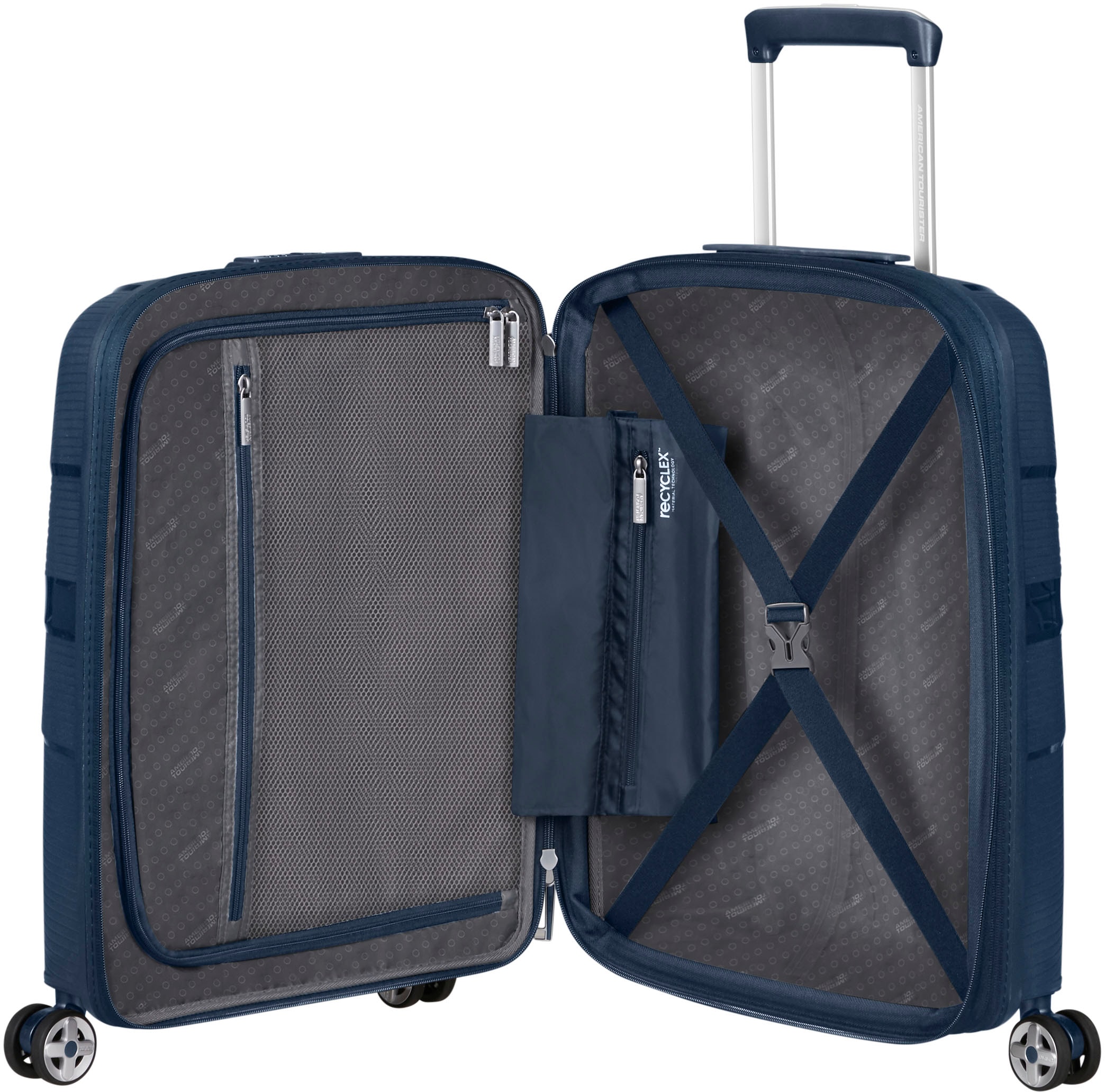 American Tourister® Hartschalen-Trolley »STARVIBE, in verschiedenen Farben und Größen«, 4 Rollen, Handgepäck-Koffer Reisegepäck Koffer TSA-Zahlenschloss