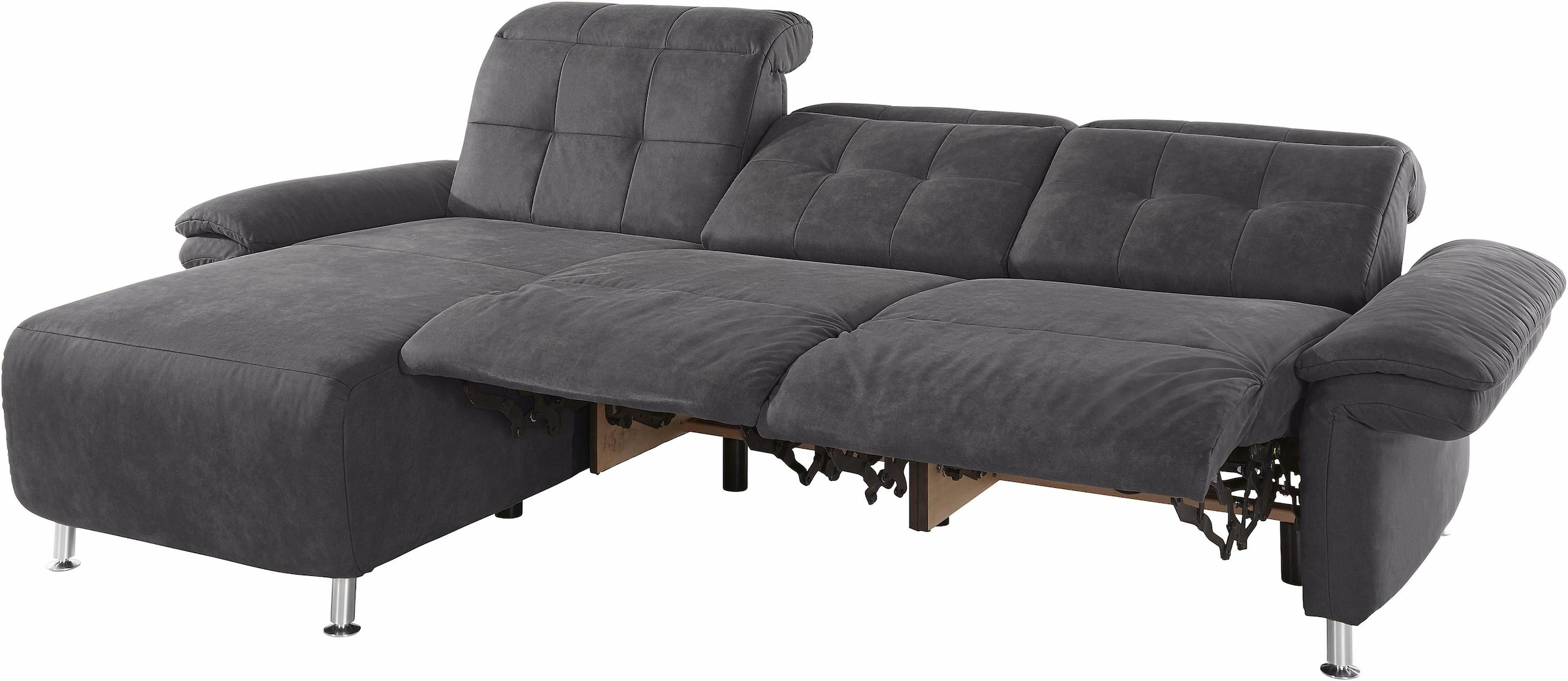 Places of Style Ecksofa »Manhattan L-Form«, 2 Sitze mit elektrischer Relaxfunktion, verstellbare Armlehnen