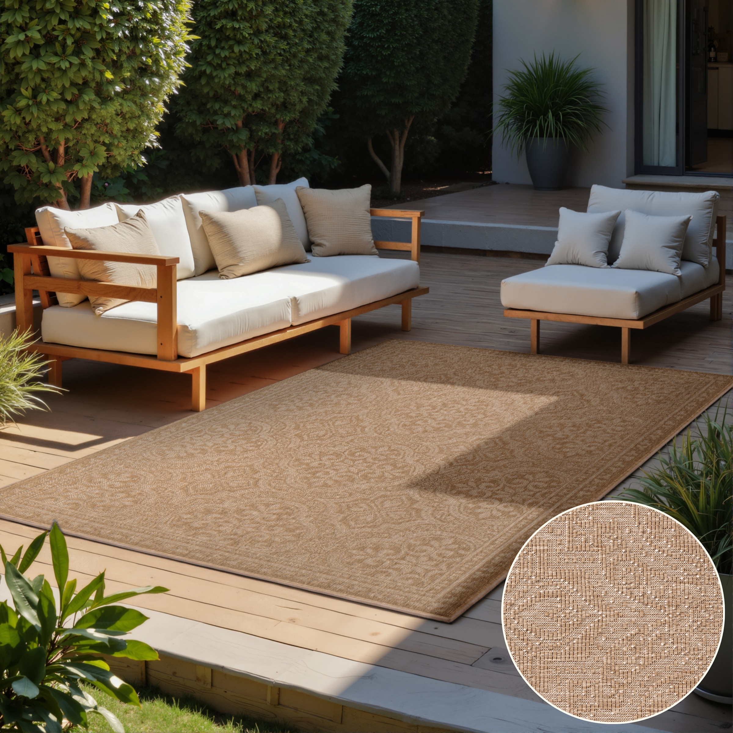HANSE Home Outdoorteppich "Rosel Wendeteppich" rechteckig 5 mm Höhe In und Outdoor, Flachgewebe, wetterfest, pflegeleicht, robust