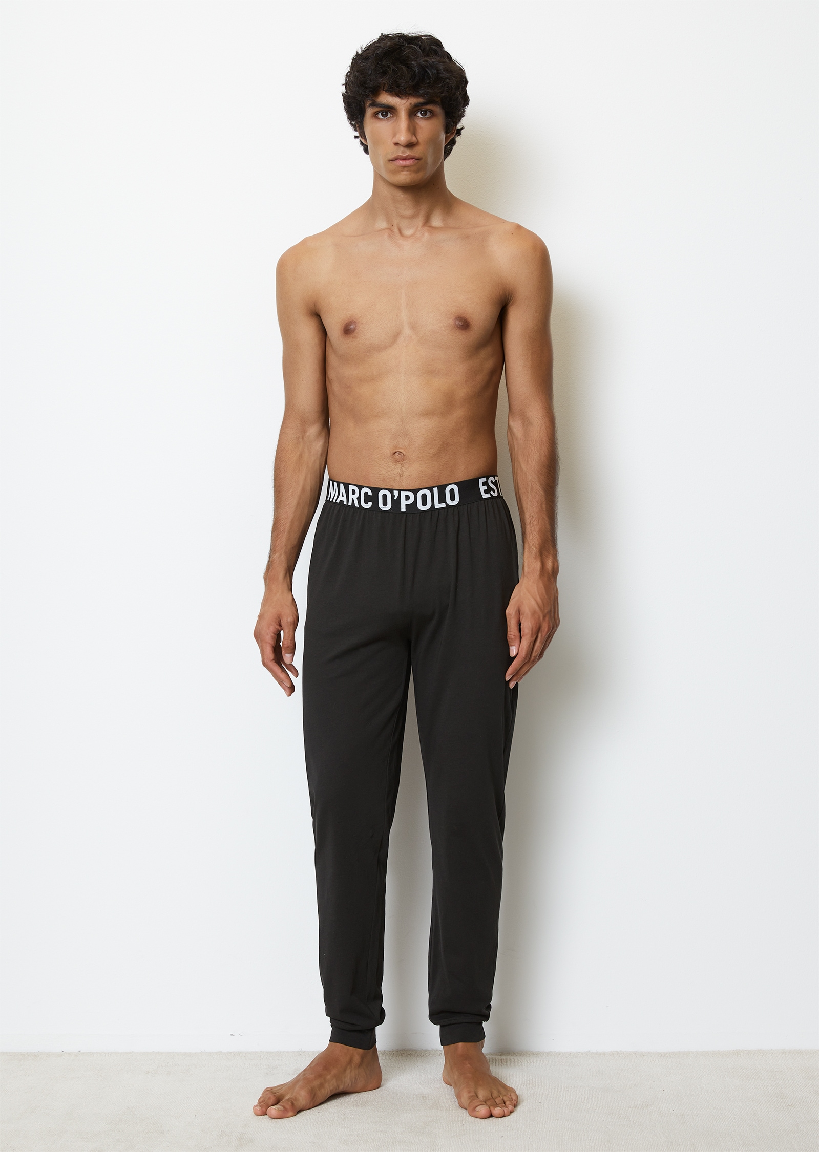 Marc OPolo Loungehose "Mix N Match Cotton" Logo-Bund elastisch, Baumwolle, günstig online kaufen