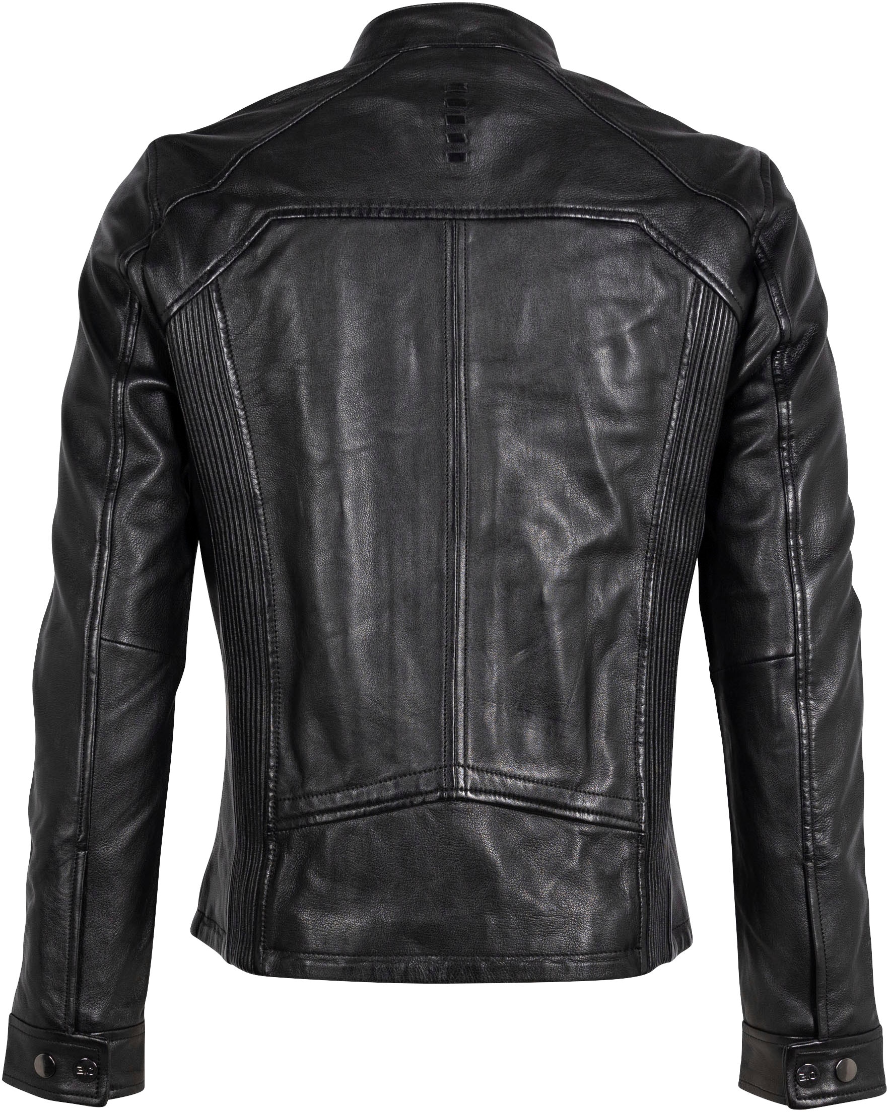 Mauritius Lederjacke »2Mtoji SF«, mit Reißverschluss, Zipperdetail, STehkragen Ziernähte