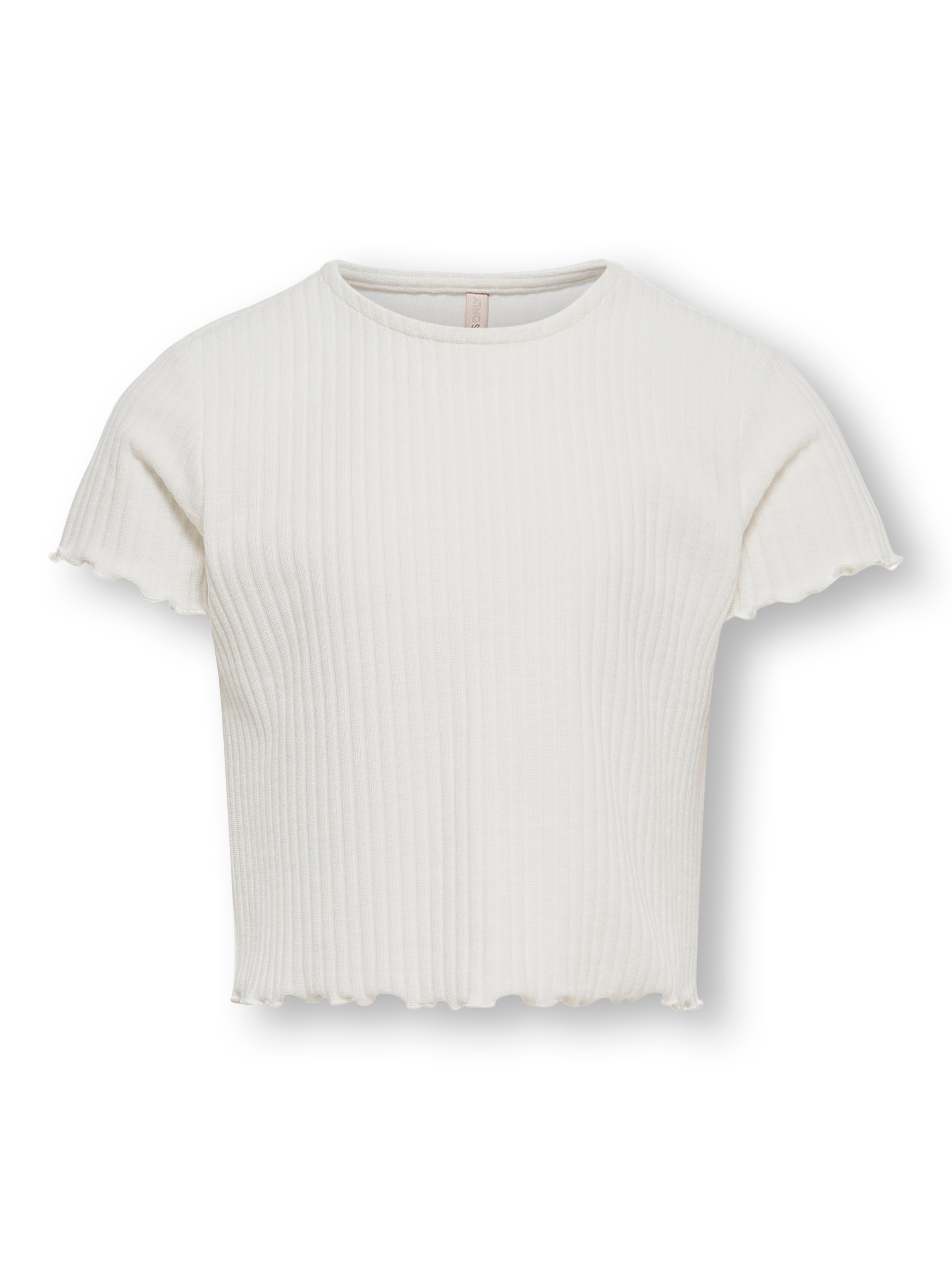 KIDS ONLY T-Shirt »KONNELLA S/S O-NECK TOP«, in verkürzter Länge und mit tollen Wellen-Säumen