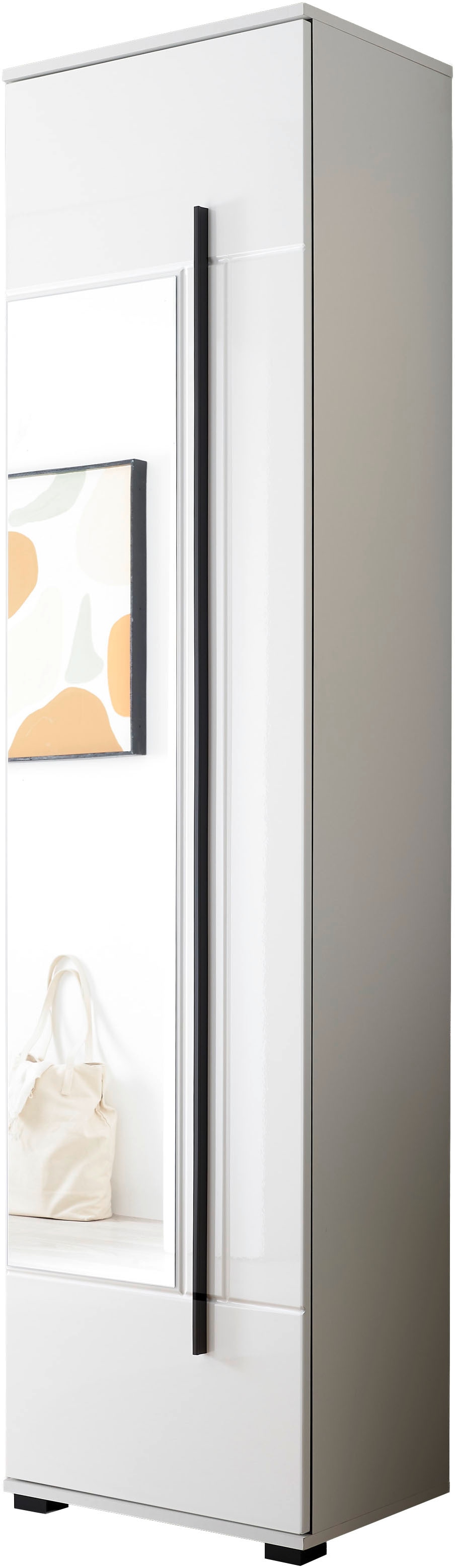 Home affaire Garderobenschrank "Cantara, moderner Schrank, Schuhschrank mit Stauraum" ausreichend Stauraum, vielseitig einsetzbar, mit Spiegel, 50 cm breit