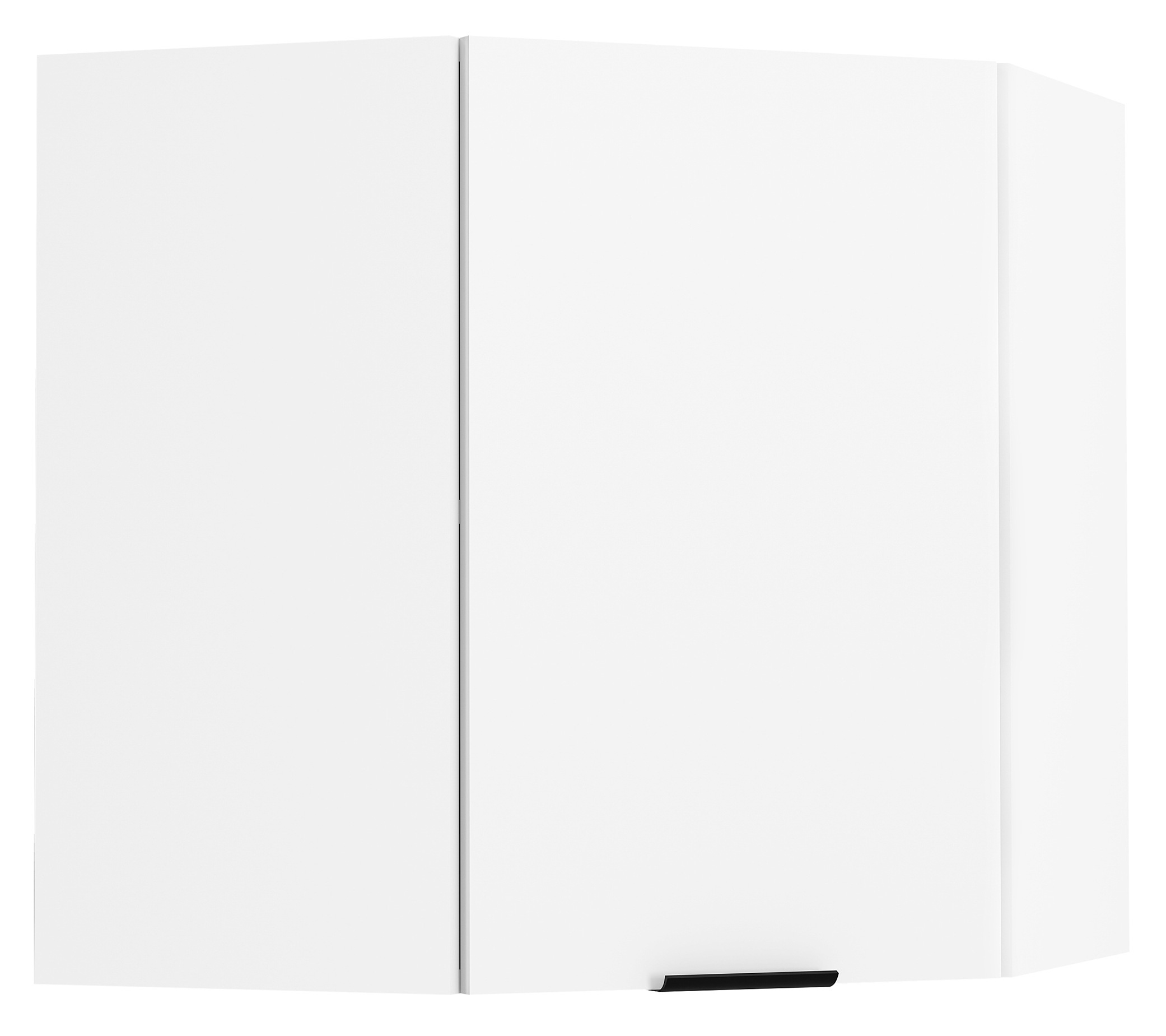 Hängeschrank VCM, B:57cm T:57cmweiß, Obermaterial: 100% Holz Wood., Küche, Schränke, "Eckschrank Küchenschrank Hängeschrank Küche Fasola"