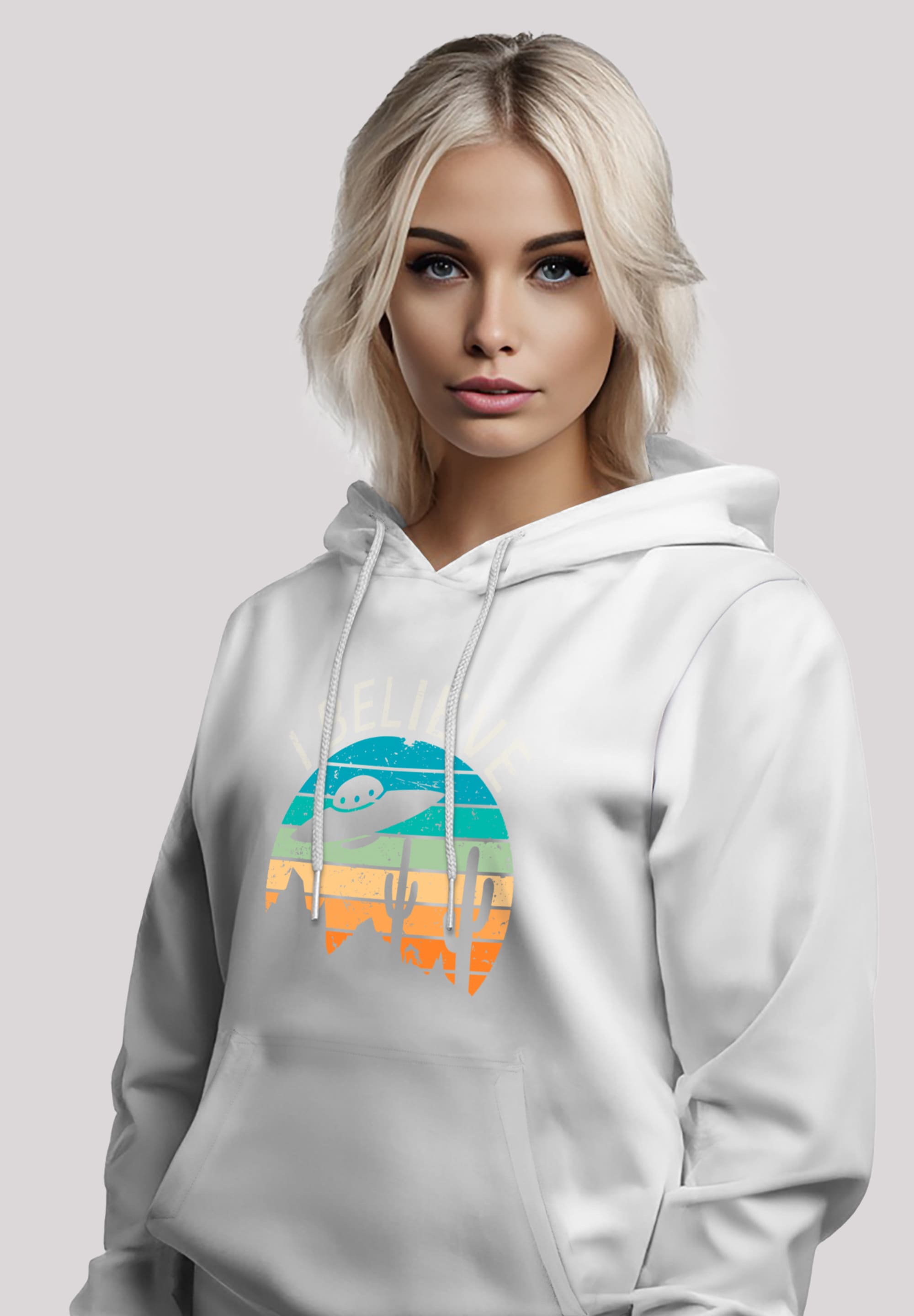 F4NT4STIC Kapuzenpullover »I Believe UFO Alien Sonnenuntergang«, Premium Qualität