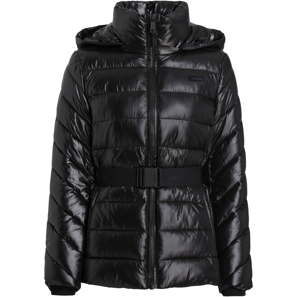 Calvin Klein Steppjacke »ESS BELTED PADDED LW JACKET«, mit Kapuze