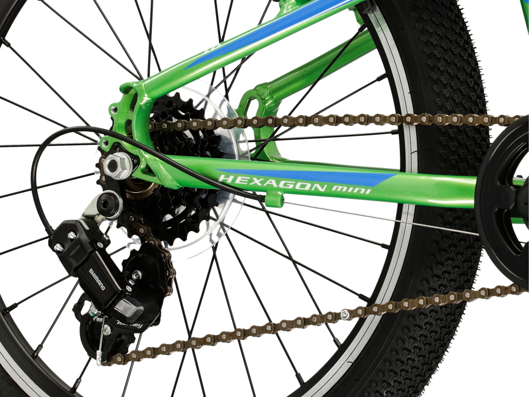 Kross Kinderfahrrad »KROSS Kinderrad 20" Hexagon Mini 1.0 Grün 6 Gänge« 6 Gang Shimano RV200 Schaltwerk Kettenschaltung Rahmen aus Aluminium Performance